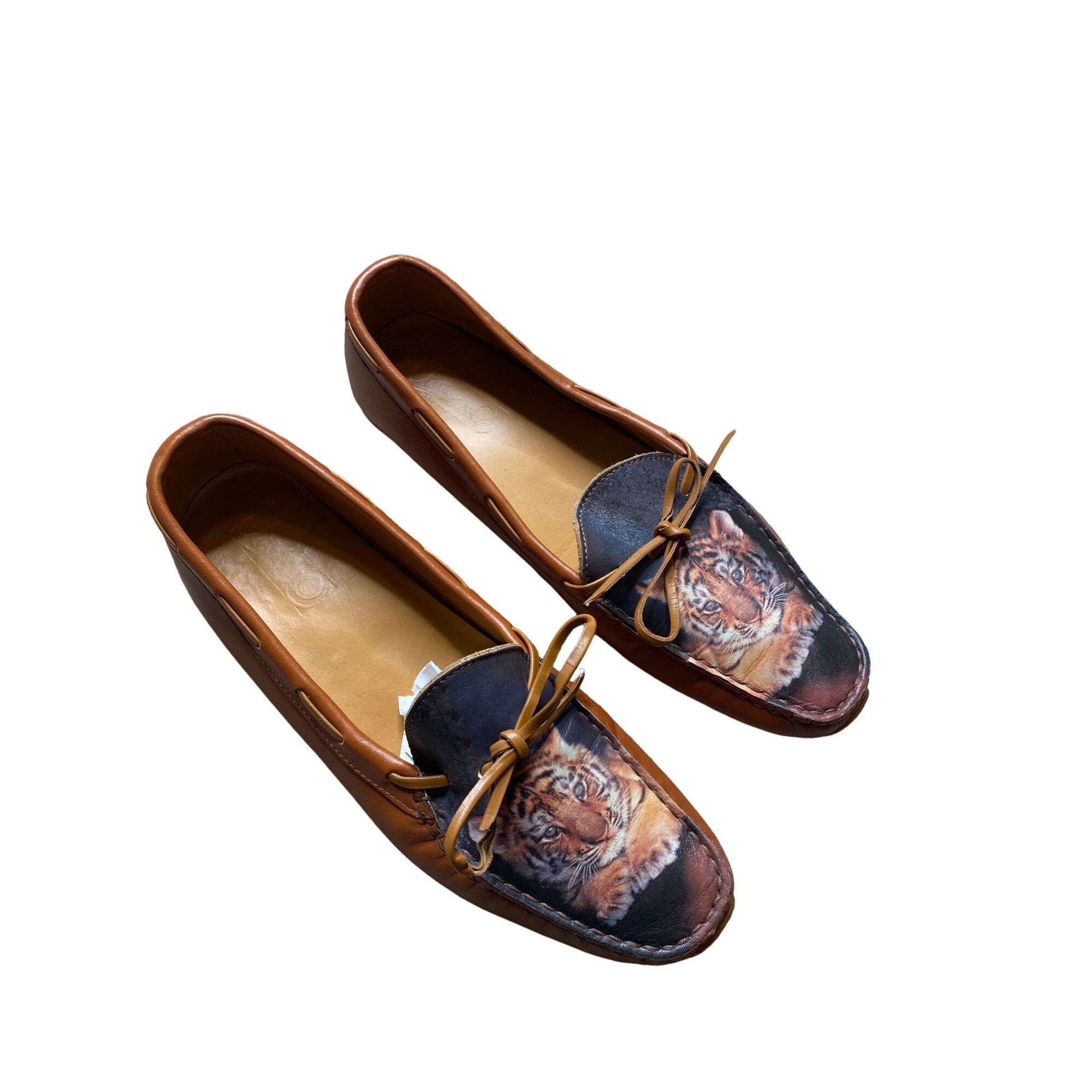 Other ICON WOMEN'S LEATHER TIGER ART TAN LOAFERS SZ 10 Size US 10 / IT 40 - 2 Thumbnail