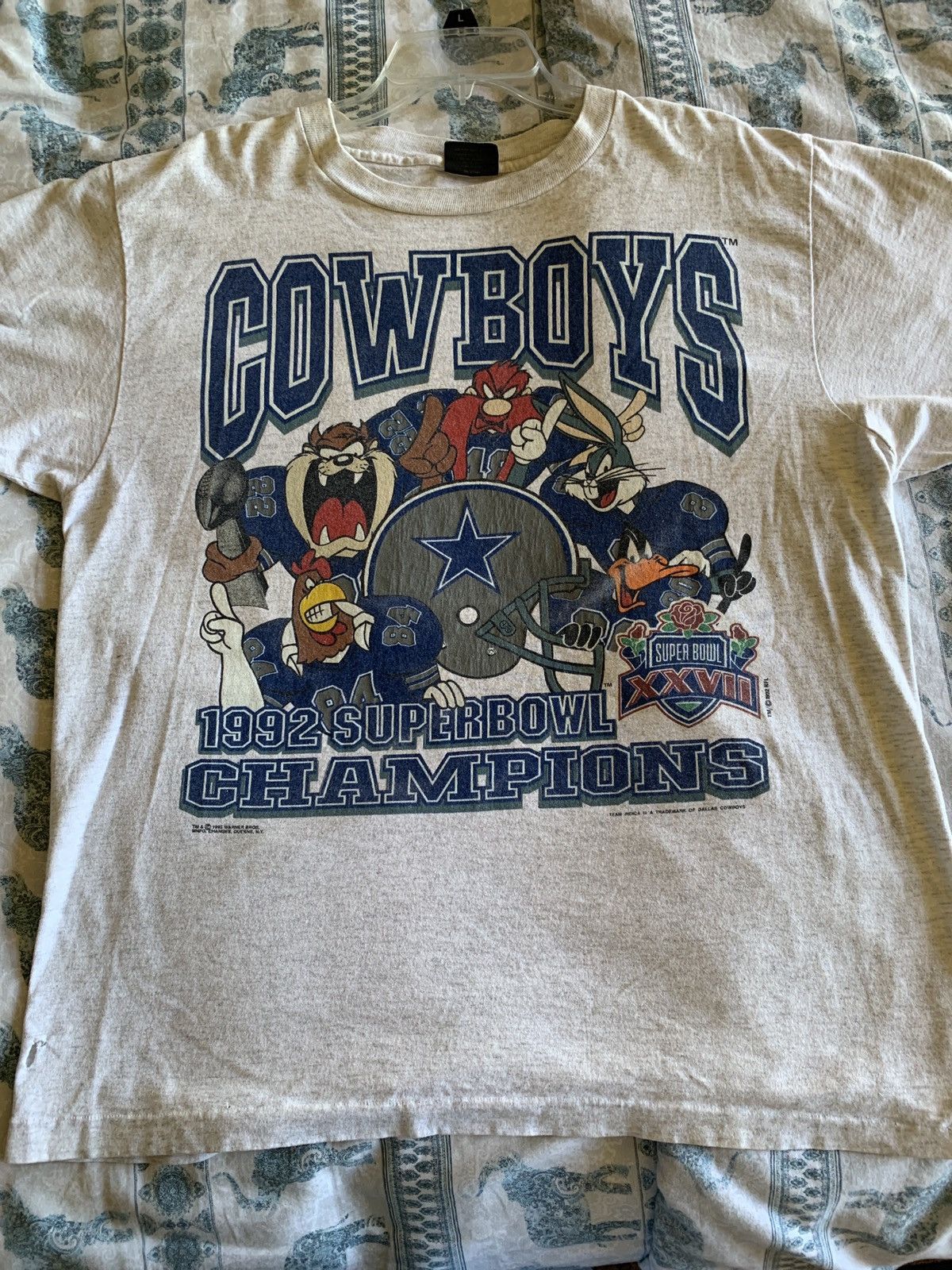 Vintage Dallas Cowboys Superbowl Champs Looney Tunes T-Shirt