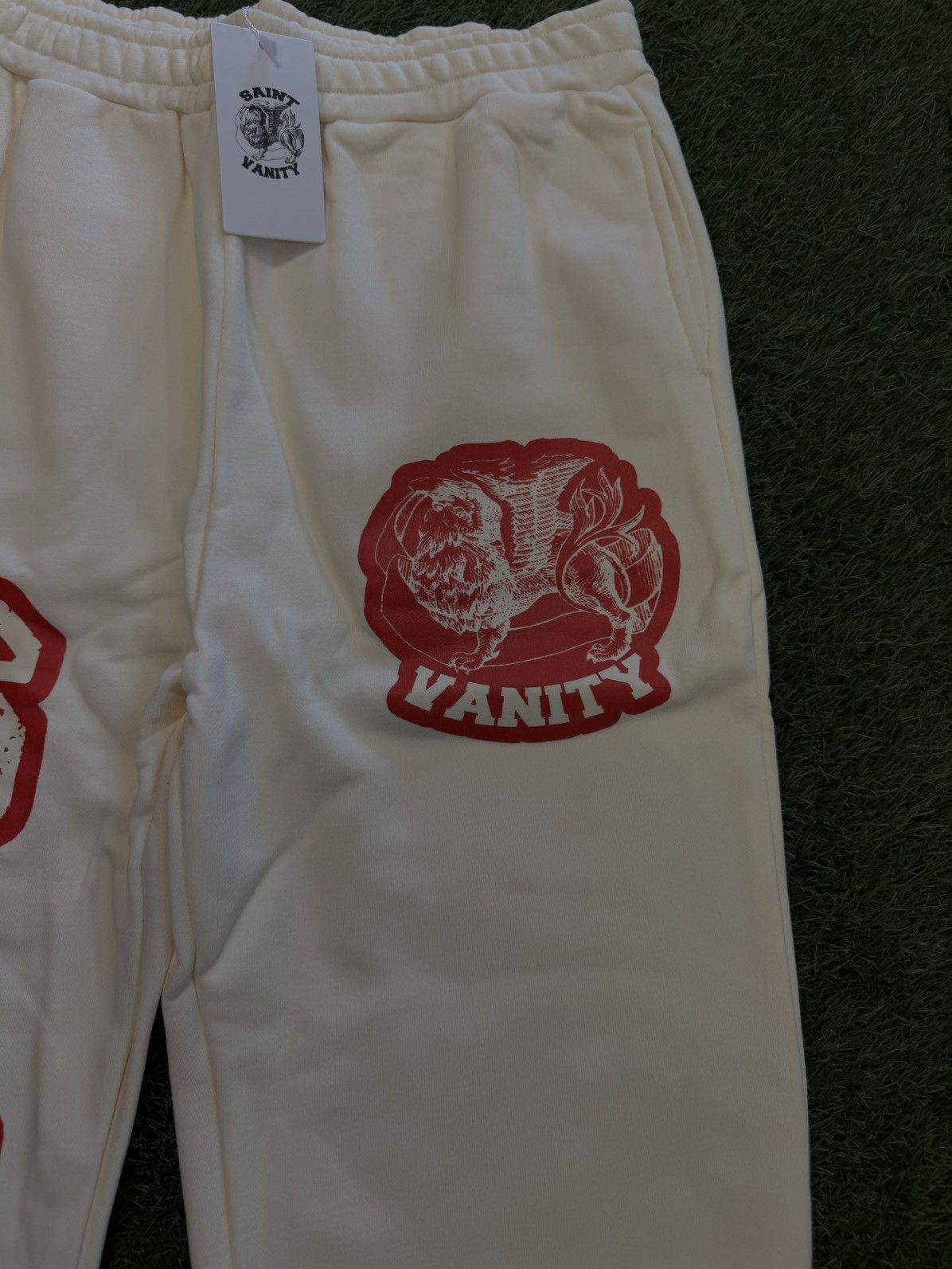 Saint Vanity Saint Vanity Cream Red Sweatpants Size XL (NEW) Size US 31 - 5 Thumbnail