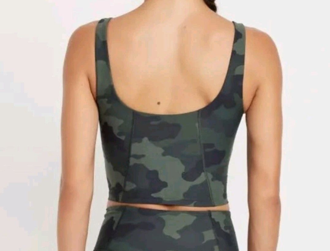 Old Navy Old Navy Sports Bra Light Support PowerSoft Longline Camo Size L / US 10 / IT 46 - 2 Thumbnail