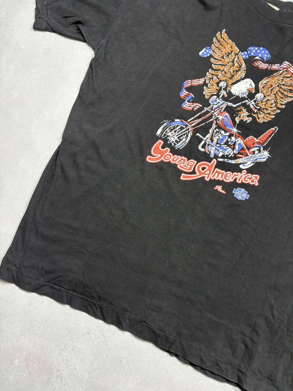 Harley Davidson 1989 Young America Eagle Motorcycle Tee XL Harley 80s VTG Size US XL / EU 56 / 4 - 3 Thumbnail
