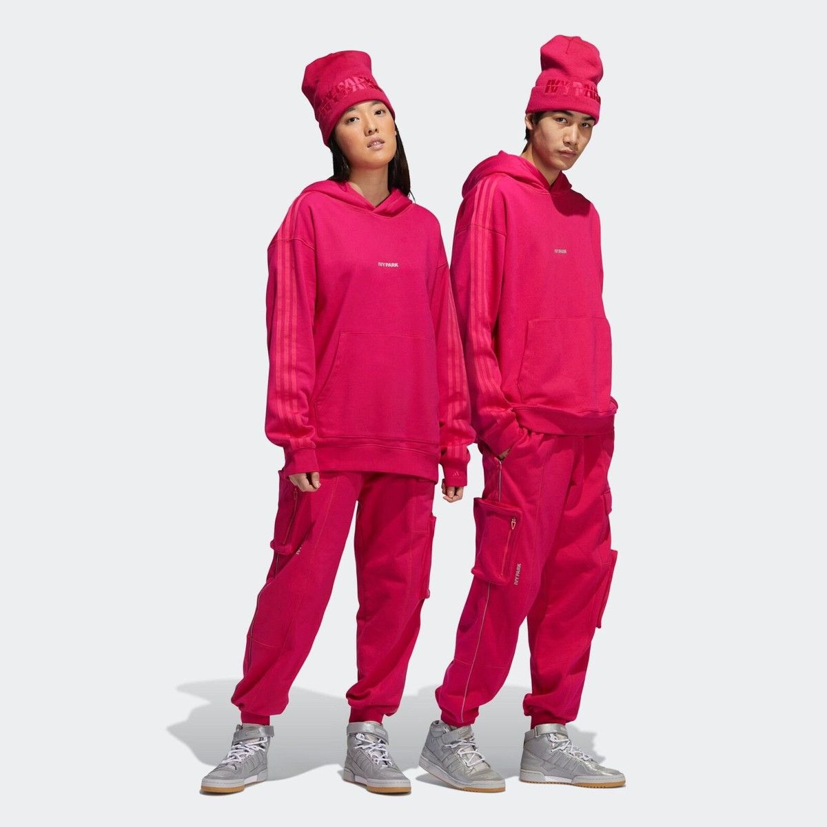 ADIDAS ORIGINALS Ivy Park Hot Pink Hoodie Joggers Size Small