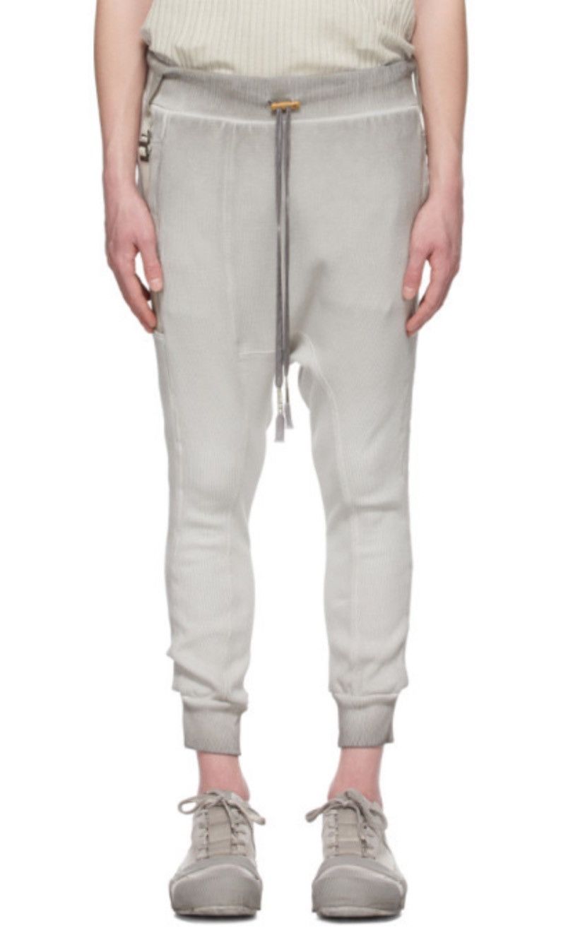 Boris Bidjan Saberi Boris Bidjan Saberi Grey Long John Lounge Pants Size US 33 - 1 Thumbnail
