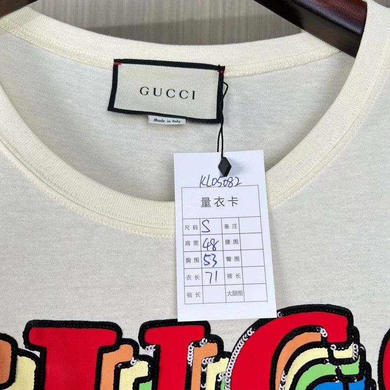 Gucci Gucci Piglet embroidered sequin letter short sleeves 2504-N Size US S / EU 44-46 / 1 - 8 Thumbnail