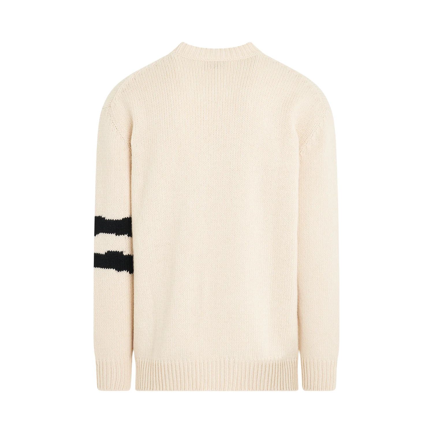 Alexander McQueen o1mris0824 Sweater in Cream & Black Size US M / EU 48-50 / 2 - 4 Thumbnail