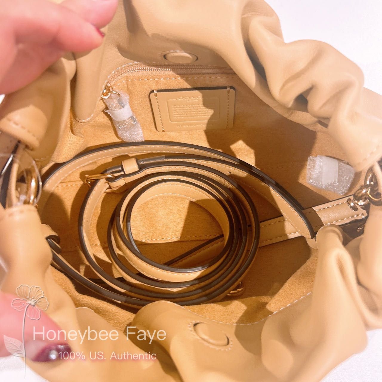 Coach NWT Coach Faye Shoulder Bag With Ruching CV529 Size ONE SIZE - 7 Thumbnail