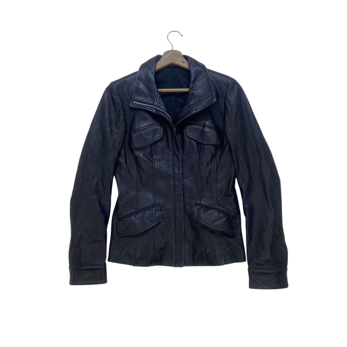 Theory Japanese Brand Theory Leather Jacket Size S / US 4 / IT 40 - 1 Thumbnail