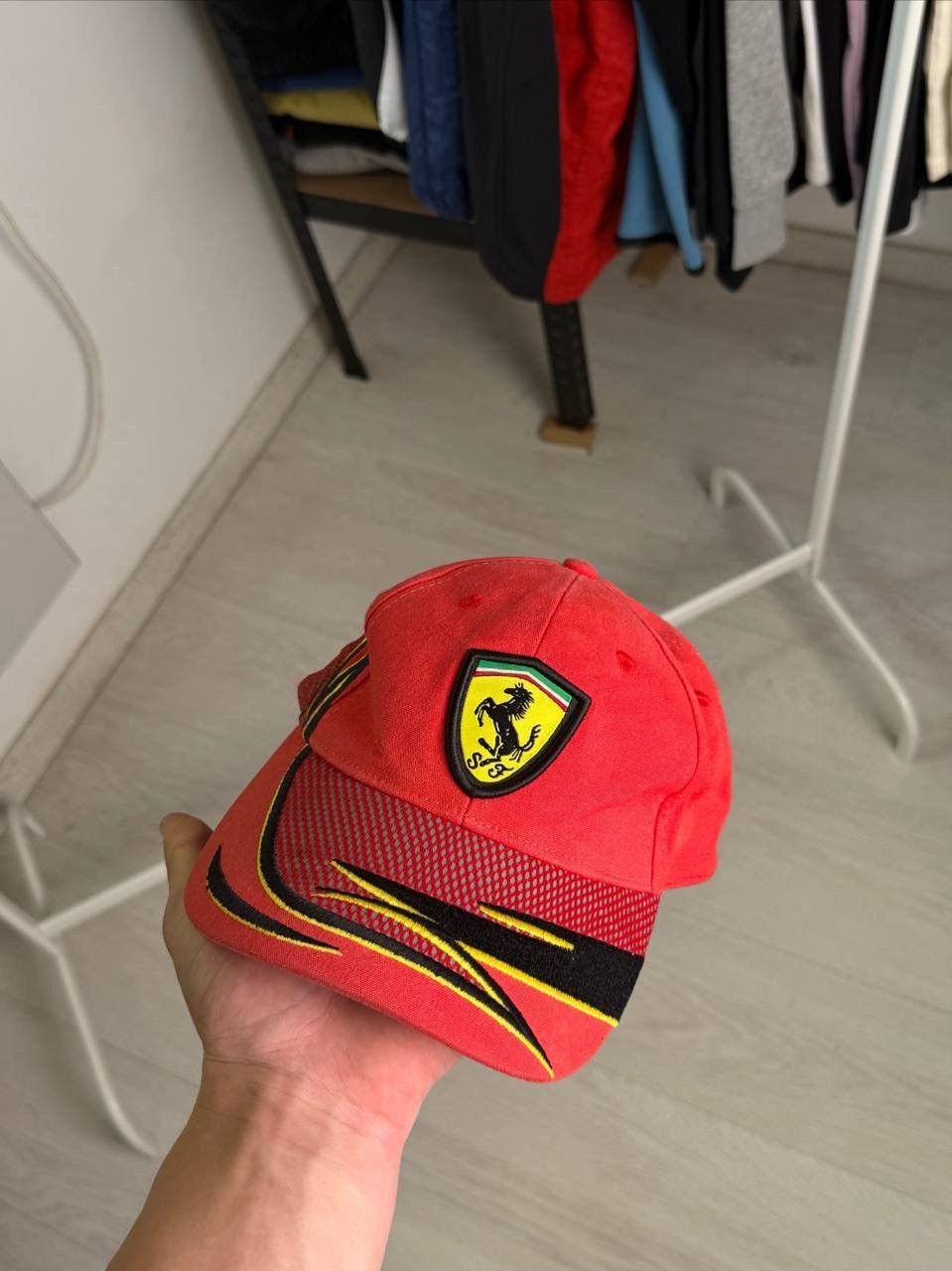 Ferrari Vintage Ferrari Racing Team Formula 1 Spellout Cap Red Size ONE SIZE - 2 Thumbnail