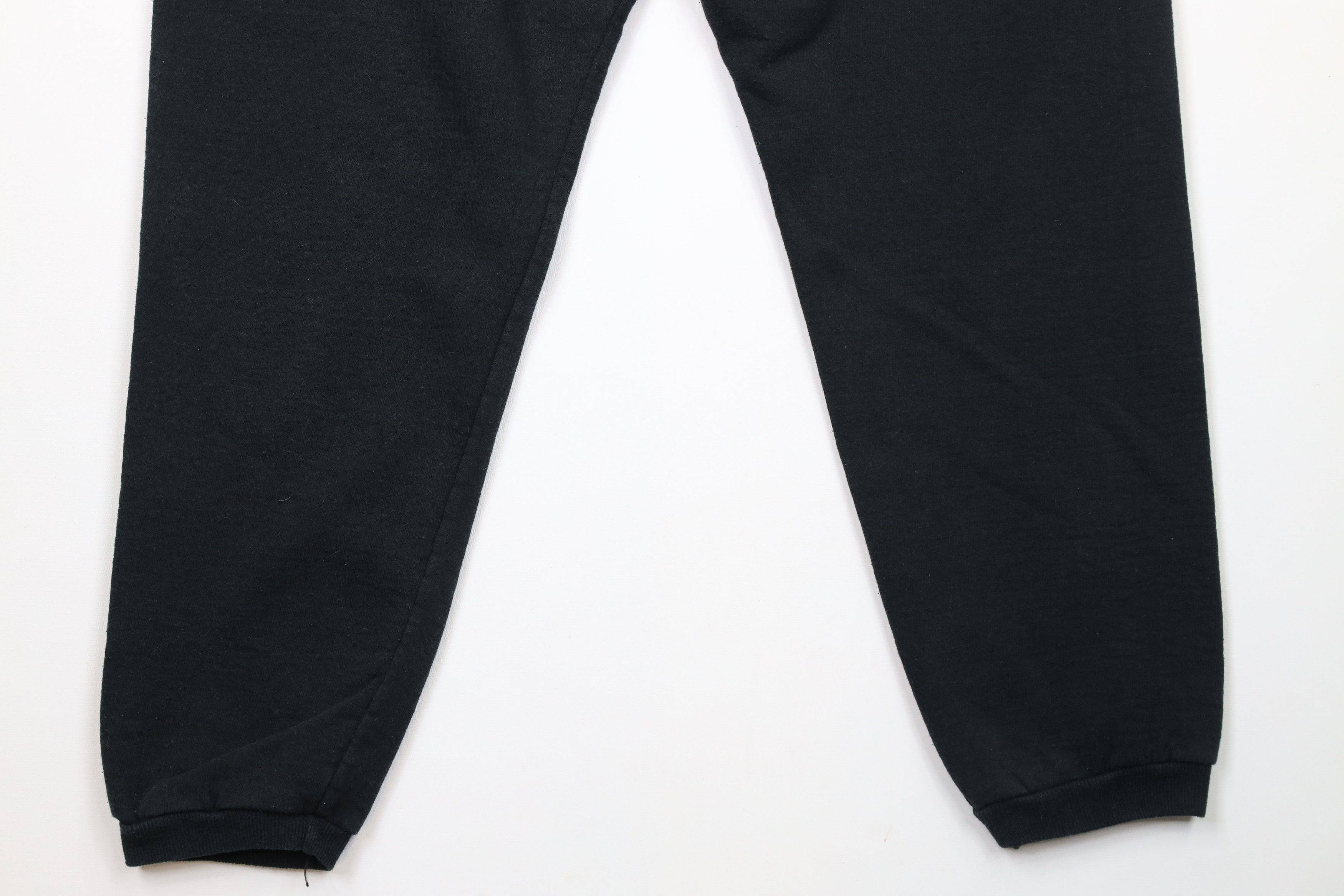 Vintage Vintage 90s Streetwear Blank Cuffed Sweatpants Joggers Black Size US 38 / EU 54 - 10 Thumbnail