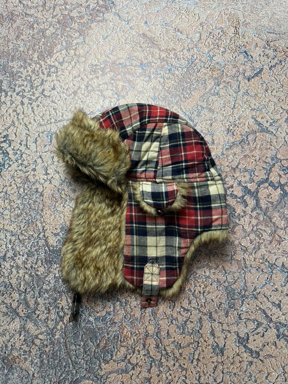 Japanese Brand Vintage Y2K fuzzy fur ushanka hat punk Japanese mohair Size ONE SIZE - 2 Thumbnail