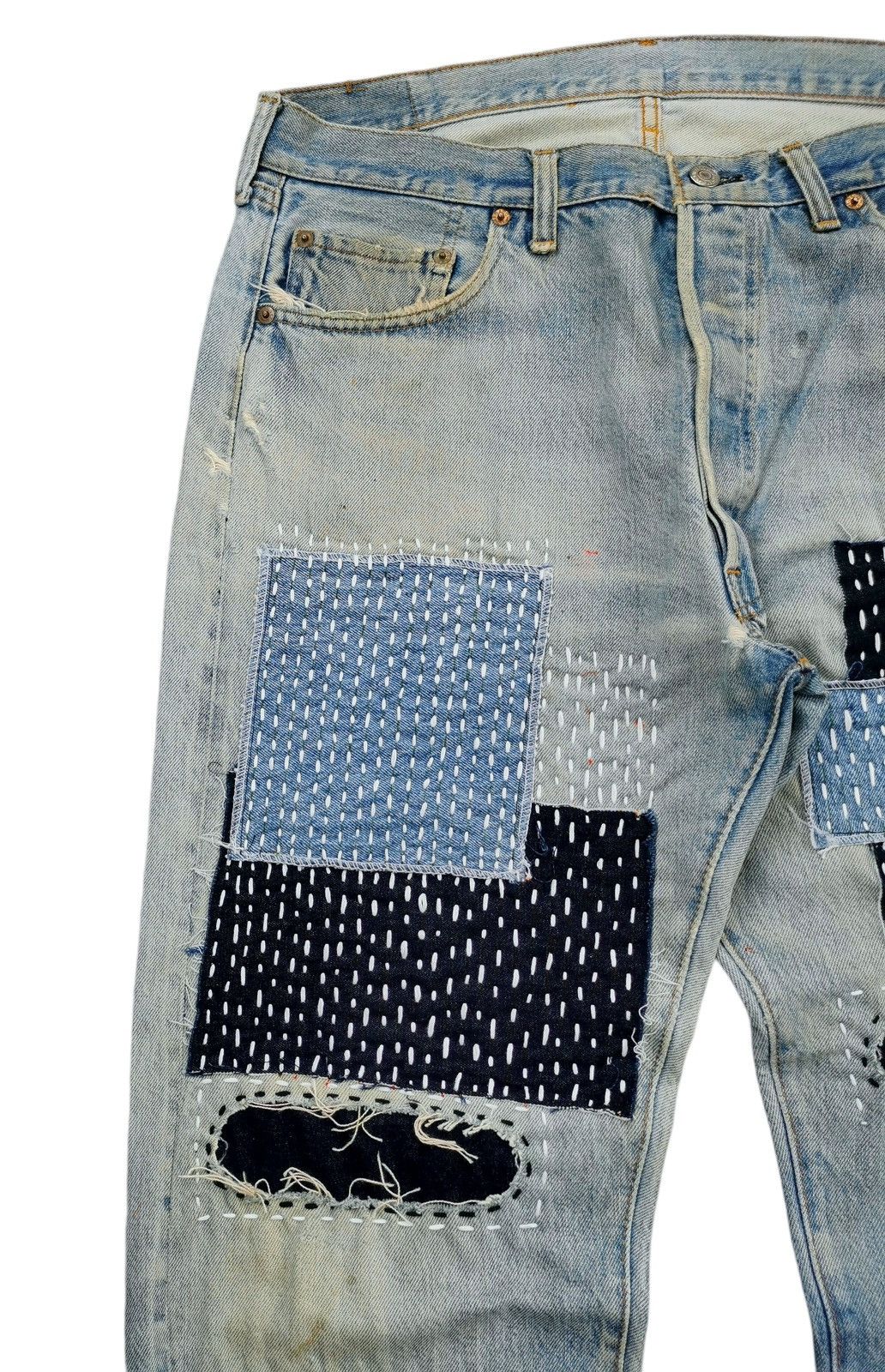 Levi's 80s Vintage Levis 501 Selvedge Rindem Top Button2 Size US 36 / EU 52 - 7 Thumbnail