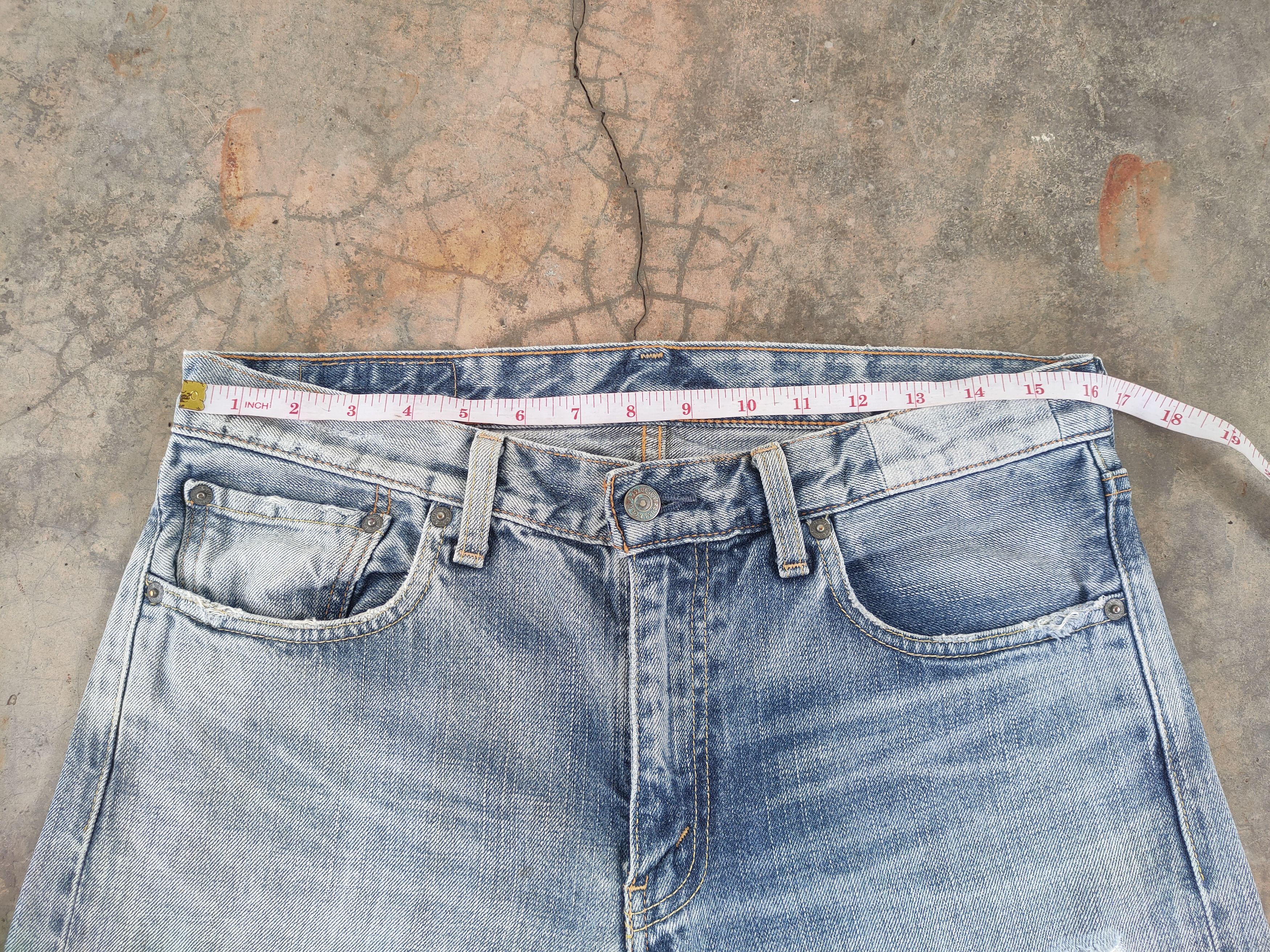 Jean W32×33 VINTAGE LEVI'S 505 FADED WASH DISTRESSED JEANS PANTS Size US 32 / EU 48 - 5 Thumbnail