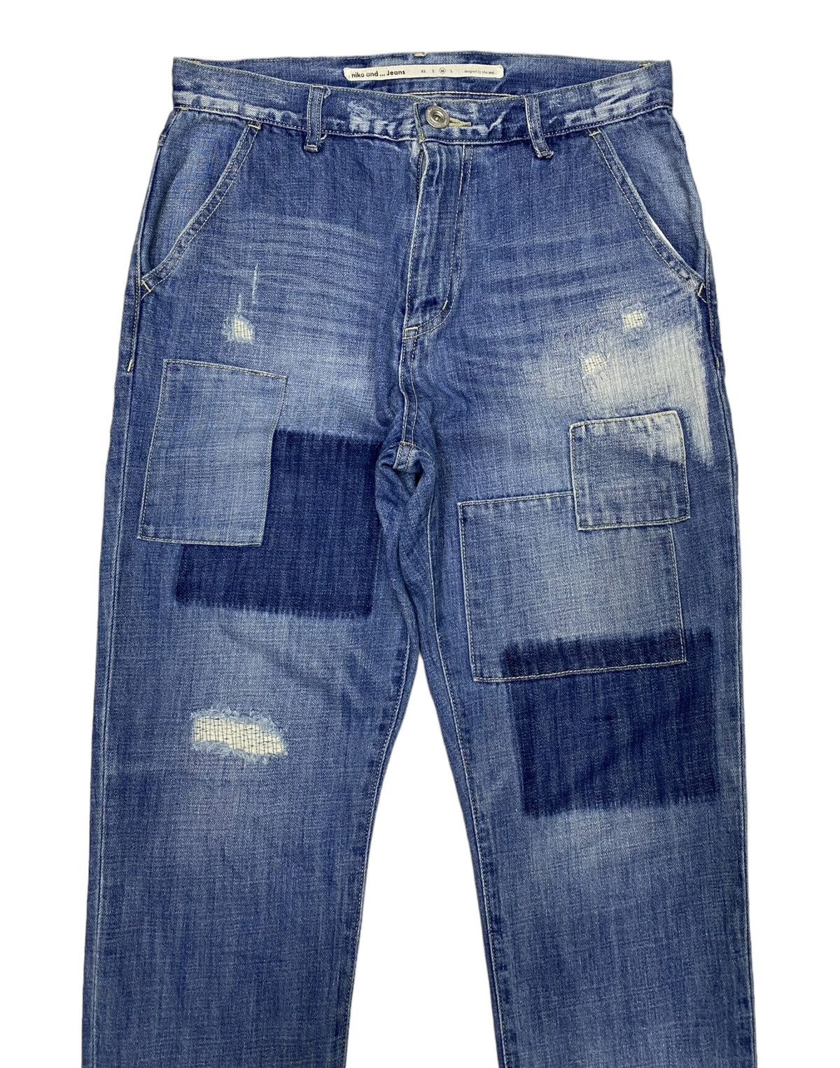 Issey Miyake 🔥NIKO AND PATCHWORK BAGGY DENIM JEANS Size US 31 - 2 Thumbnail