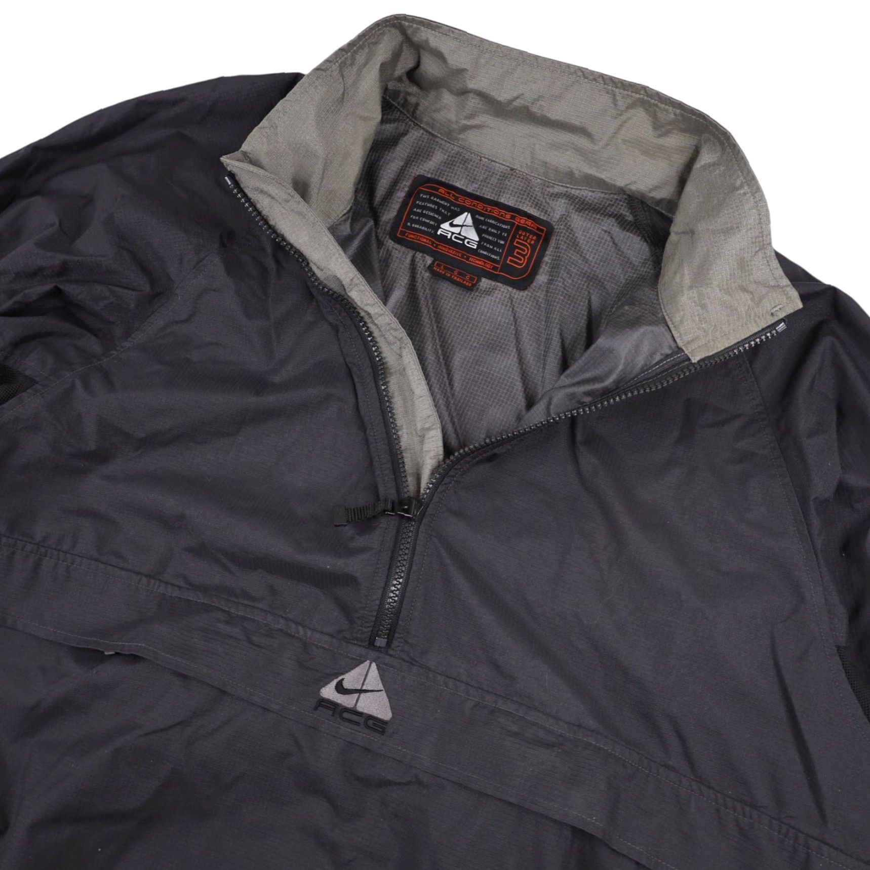 Nike ACG VINTAGE Nike ACG Layer 3 Packable Windbreaker Jacket Black Mens Large Windbreaker Jacket Size US L / EU 52-54 / 3 - 5 Thumbnail