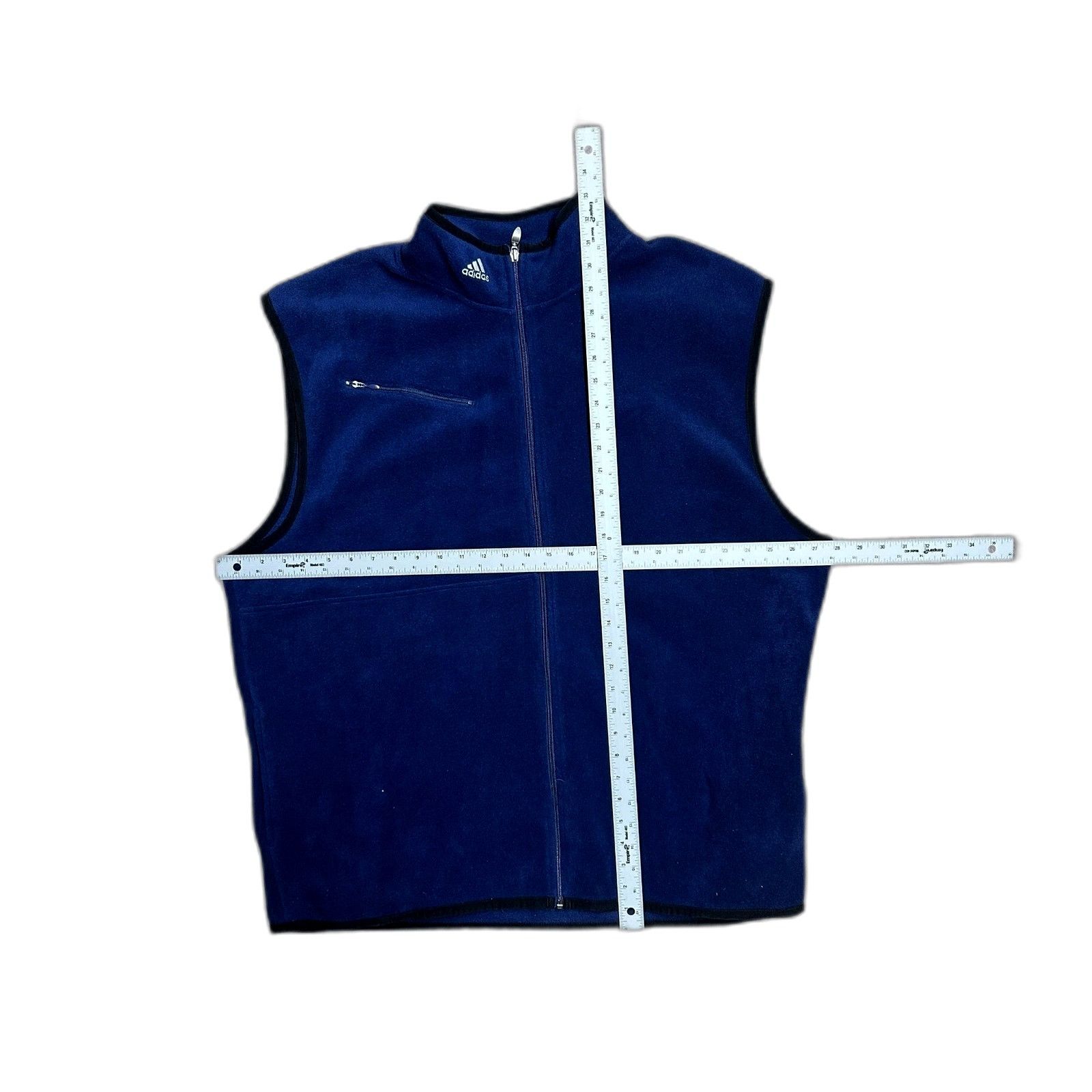 Adidas Vintage Y2K Adidas Men's Fleece Vest Size 2XL Full Zip Mock Size US XXL / EU 58 / 5 - 3 Thumbnail