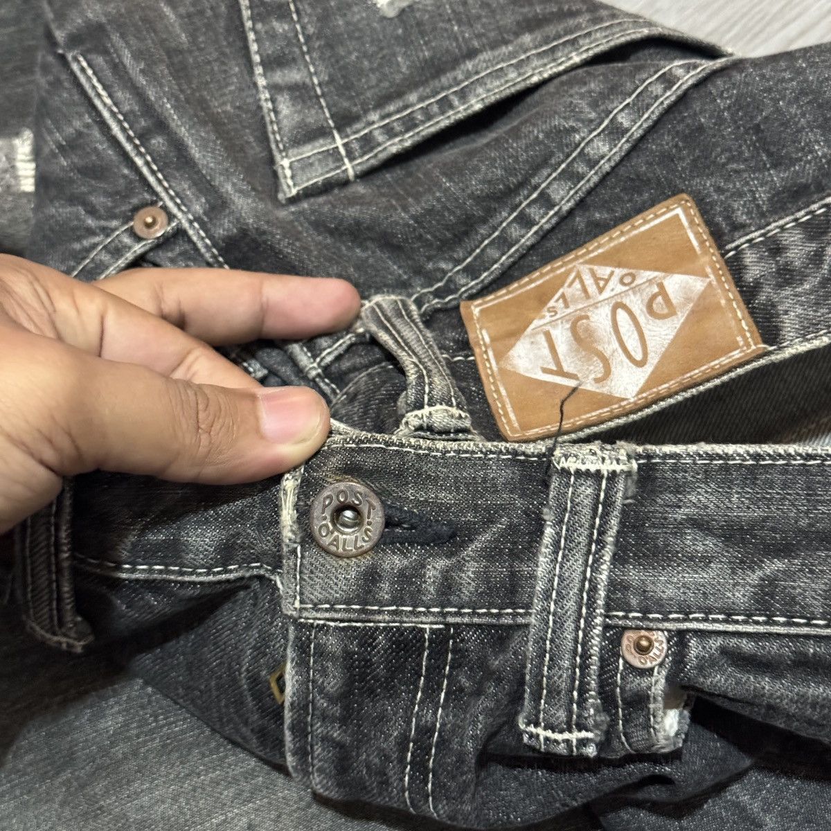 Post Overalls Post Overall Selvedge Ripped Jeans Size US 32 / EU 48 - 5 Thumbnail