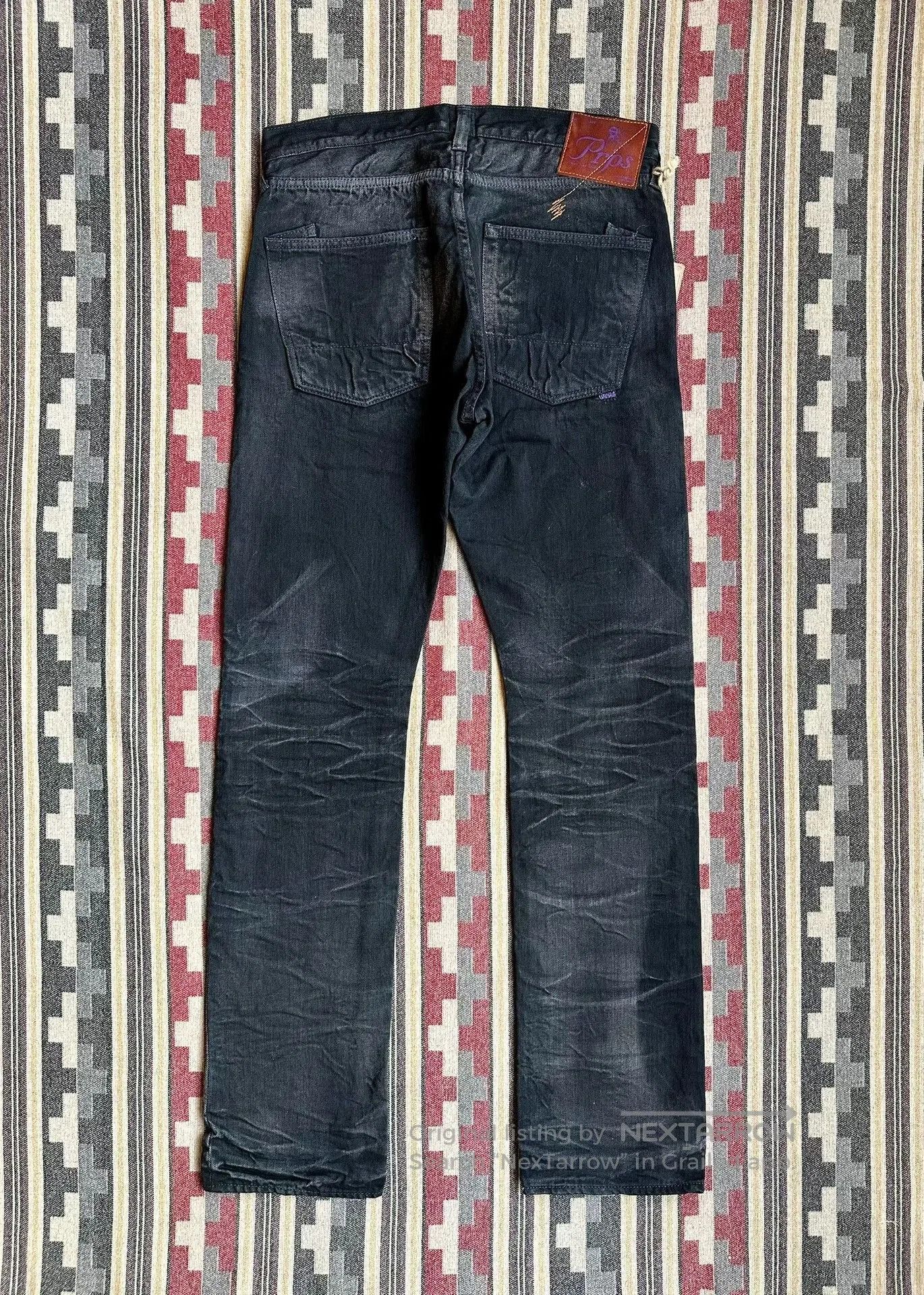 Prps vintage black distressed denim jeans. Size US 34 / EU 50 - 2 Thumbnail