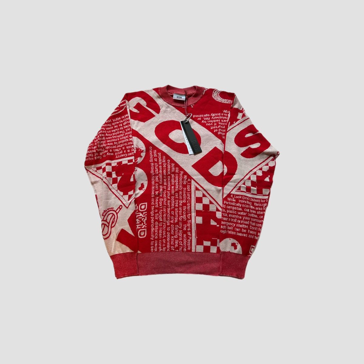 GCDS GCDS Universal Flag Jacquard Sweatshirt Size US S / EU 44-46 / 1 - 1 Thumbnail