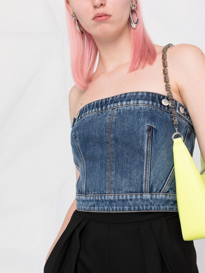 Alexander McQueen o1y0325 Top in Blue Size S / US 4 / IT 40 - 3 Thumbnail