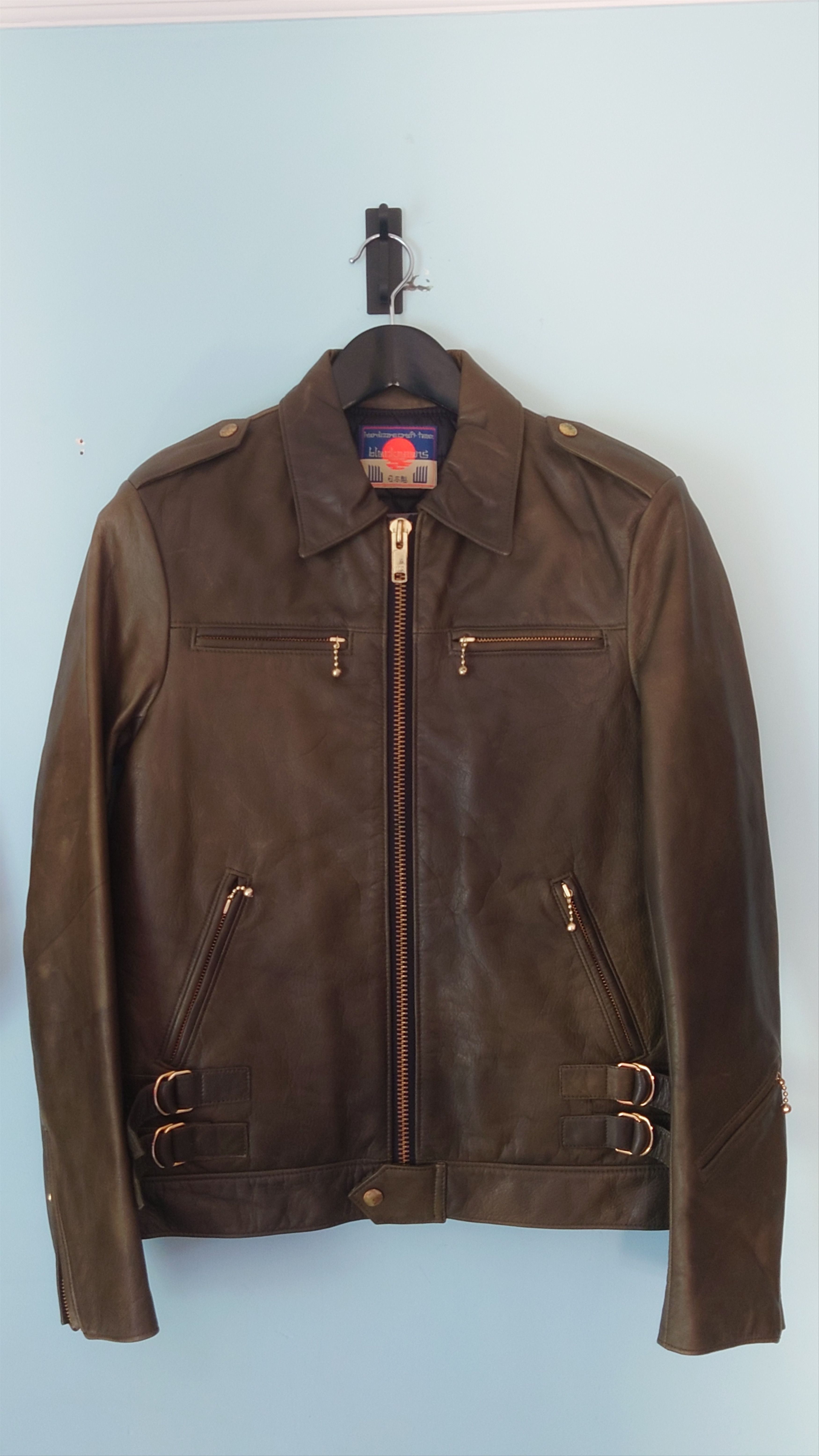 美品 blackmeans LABRAT Rockers Leather JKT Blackmeans Black means Lab rat Double Riders Leather Jacket