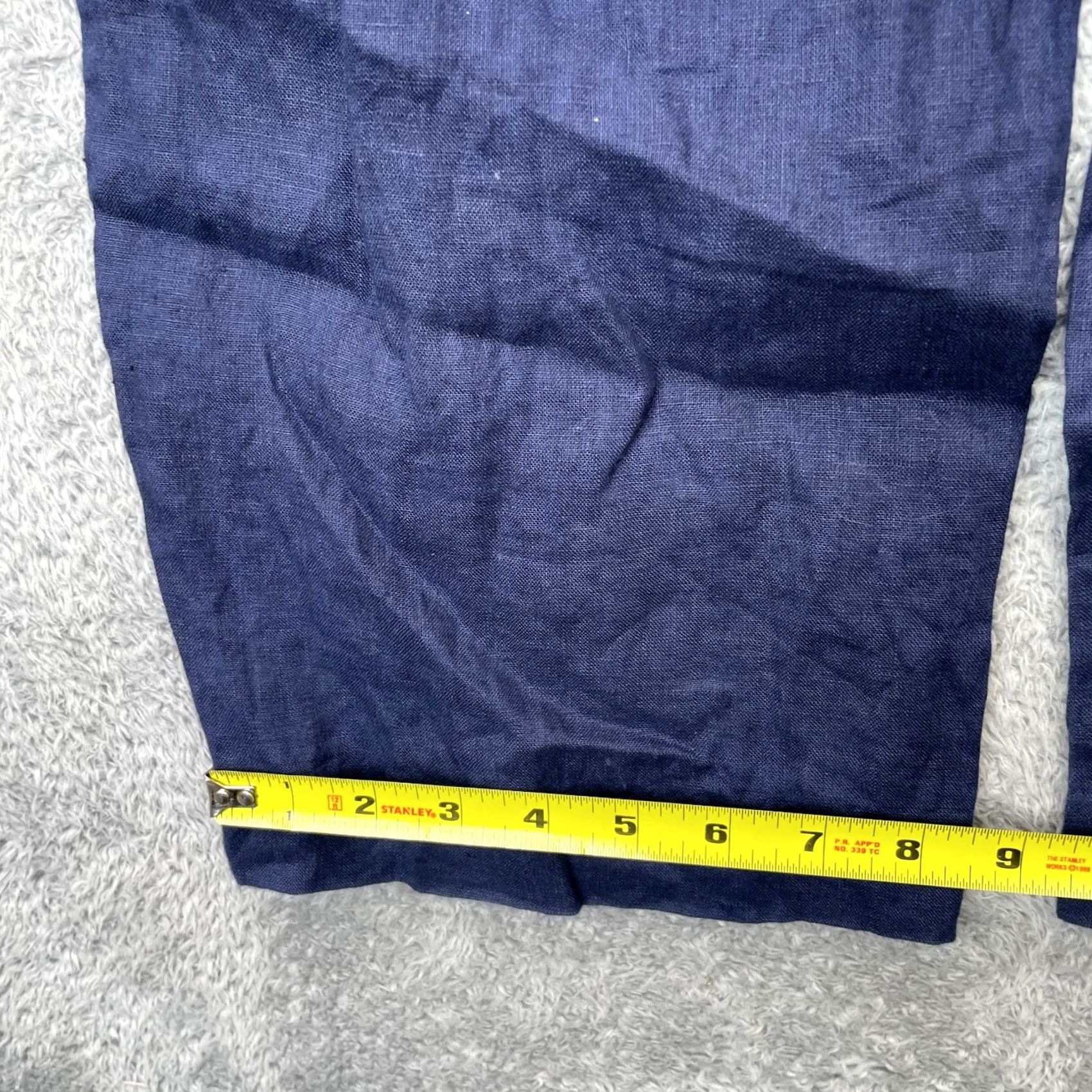 Zara Zara Pants Womens Medium Blue Linen Wide-Leg High Waist Dress Pants Casual Formal Travel Size 30" / US 8 / IT 44 - 7 Thumbnail