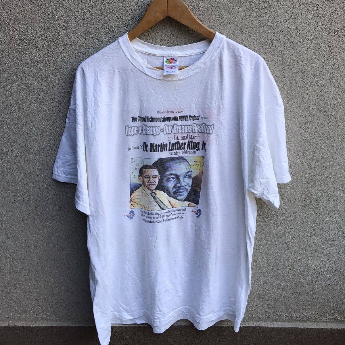 Vintage Vintage MARTIN LUTHER KING Obama usa president tee Size US XXL / EU 58 / 5 - 1 Thumbnail