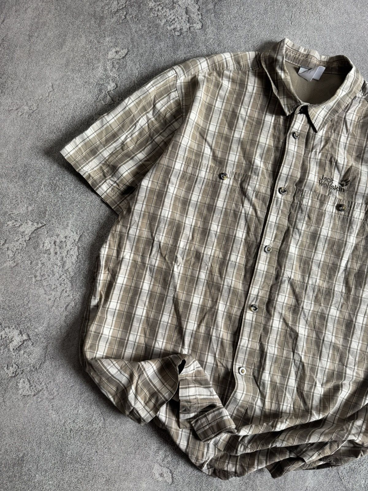 Jack Wolfskin Jack Wolfskin L/XL chekered shirt button up outdoor polo 👕 Size US L / EU 52-54 / 3 - 2 Thumbnail