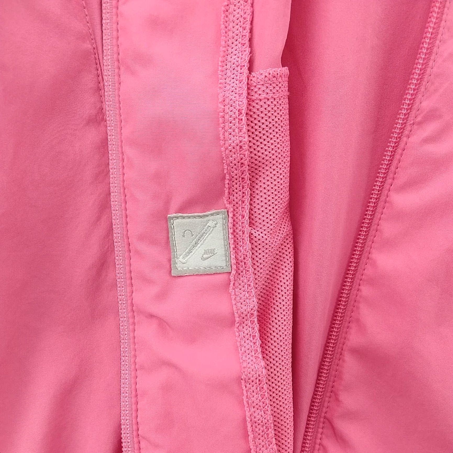 Nike VINTAGE Nike Windbreaker Womens L Pink Check 90s Full Zip Athletic Track Jacket Size L / US 10 / IT 46 - 7 Thumbnail