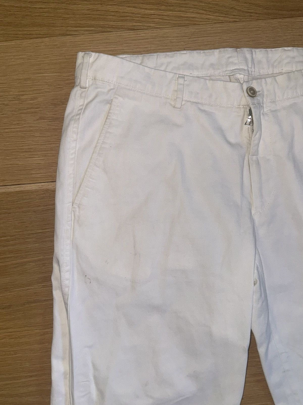 Prada vintage prada made italy 100% cotton white pants 36x29 m Size US 36 / EU 52 - 5 Thumbnail