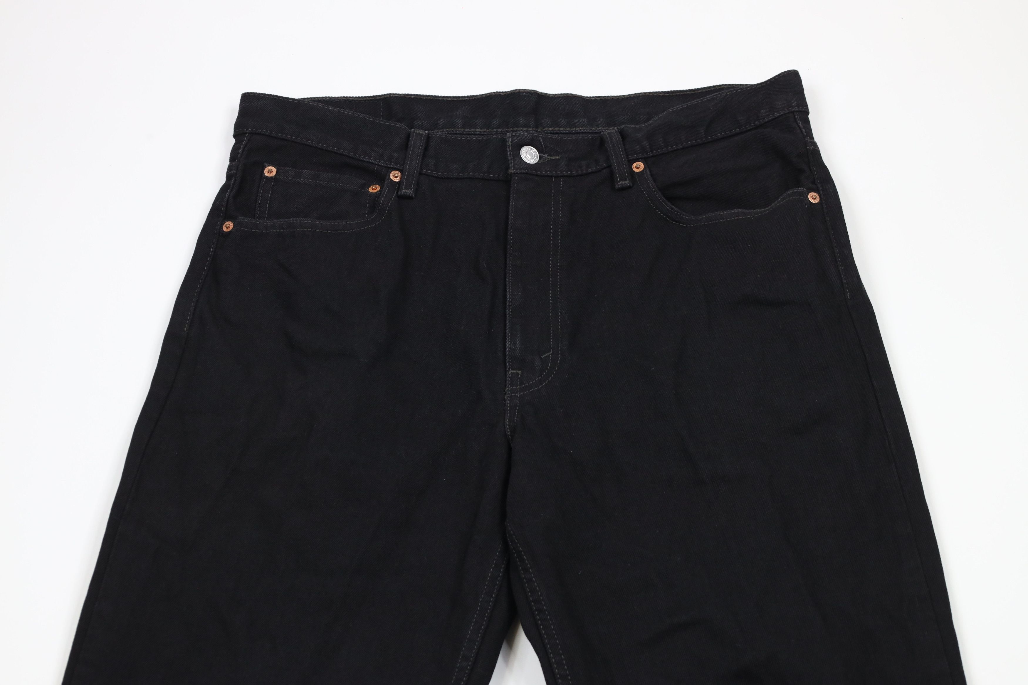Levi's × Vintage Vintage Y2K Levis 550 Relaxed Fit Denim Jeans Black Cotton Size US 36 / EU 52 - 2 Thumbnail