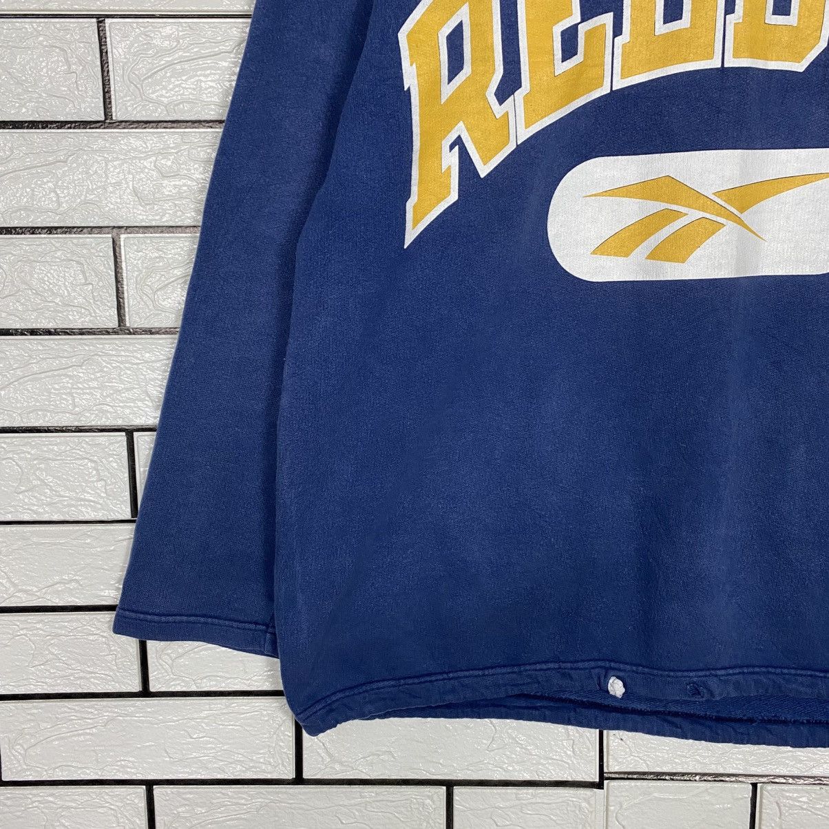 Vintage 📌Vintage Hoodie Sweatshirt Pull Over Reebok Big Logo Size US L / EU 52-54 / 3 - 5 Thumbnail
