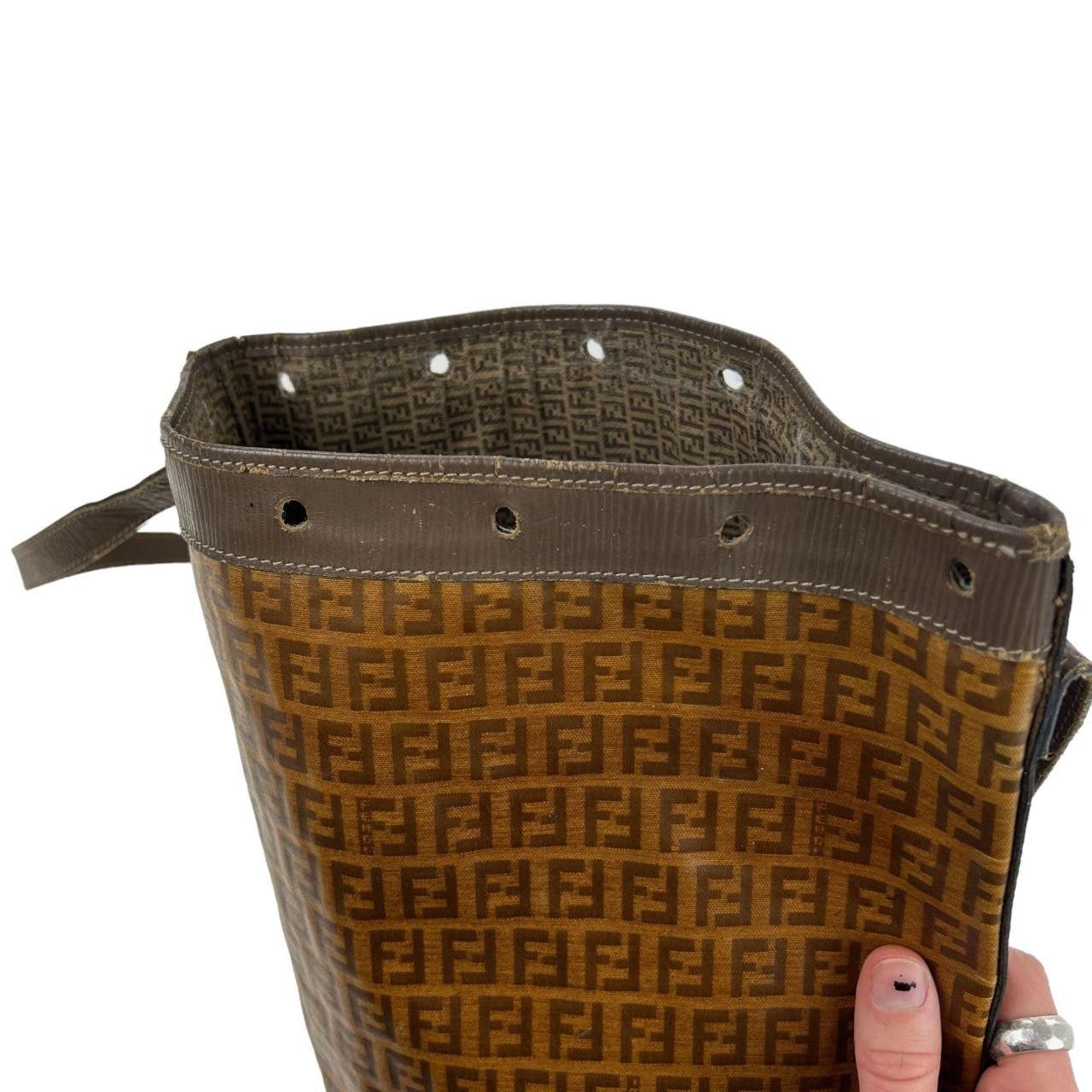 Vintage Fendi Monogram Bucket Shoulder Bag