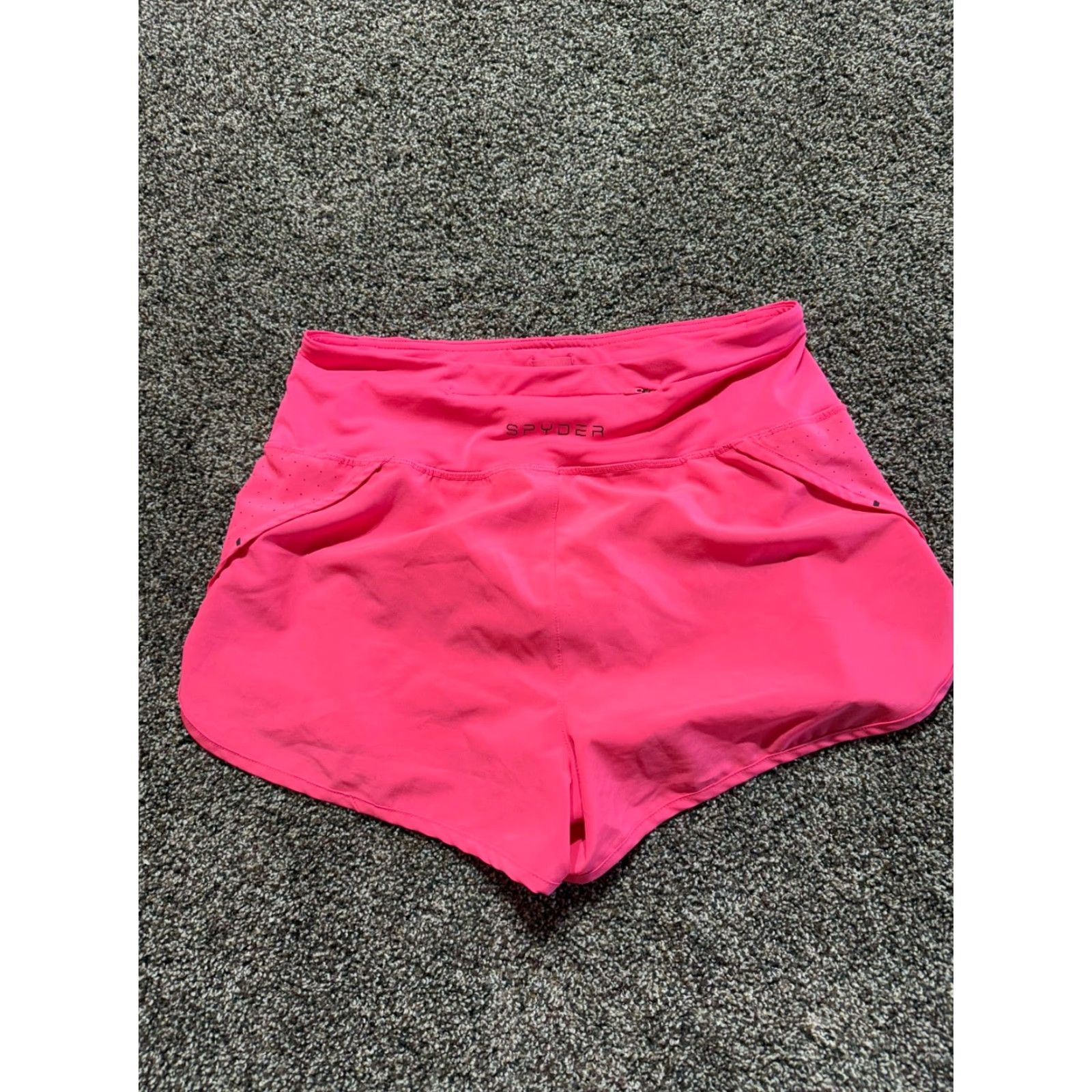 Spyder Spyder Women’s Shorts size L Chino Solid Pink Lightweight Drawstring Athletic Active Running Size 36" / US 14 / IT 50 - 3 Thumbnail