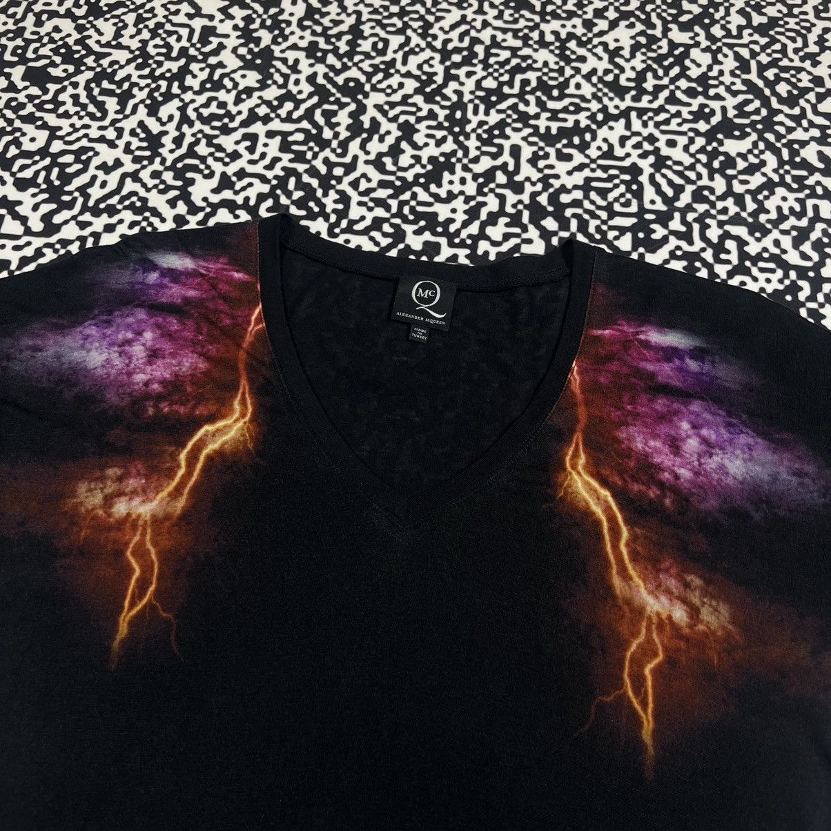 Vintage Y2K Alexander McQueen Lighting Bolt Rare Mini Dress