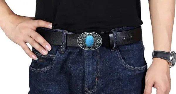 Cowboy Equipment Takako x Yuki Oval Turquoise Stone belt buckle Size ONE SIZE - 1 Thumbnail