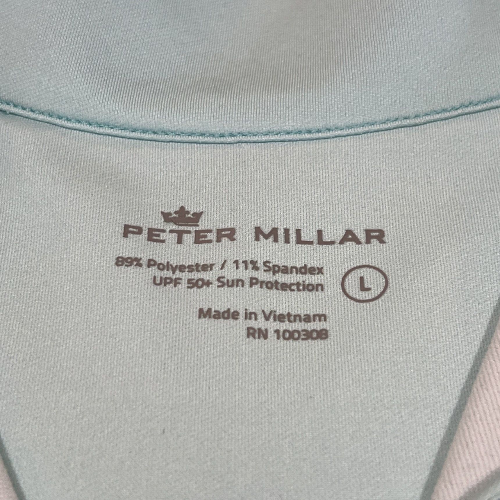 Peter Millar VINTAGE Peter Millar Quarter Zip Shirt Womens Large Light Blue Pockets 90s Event or Theme Mens? Size L / US 10 / IT 46 - 4 Thumbnail