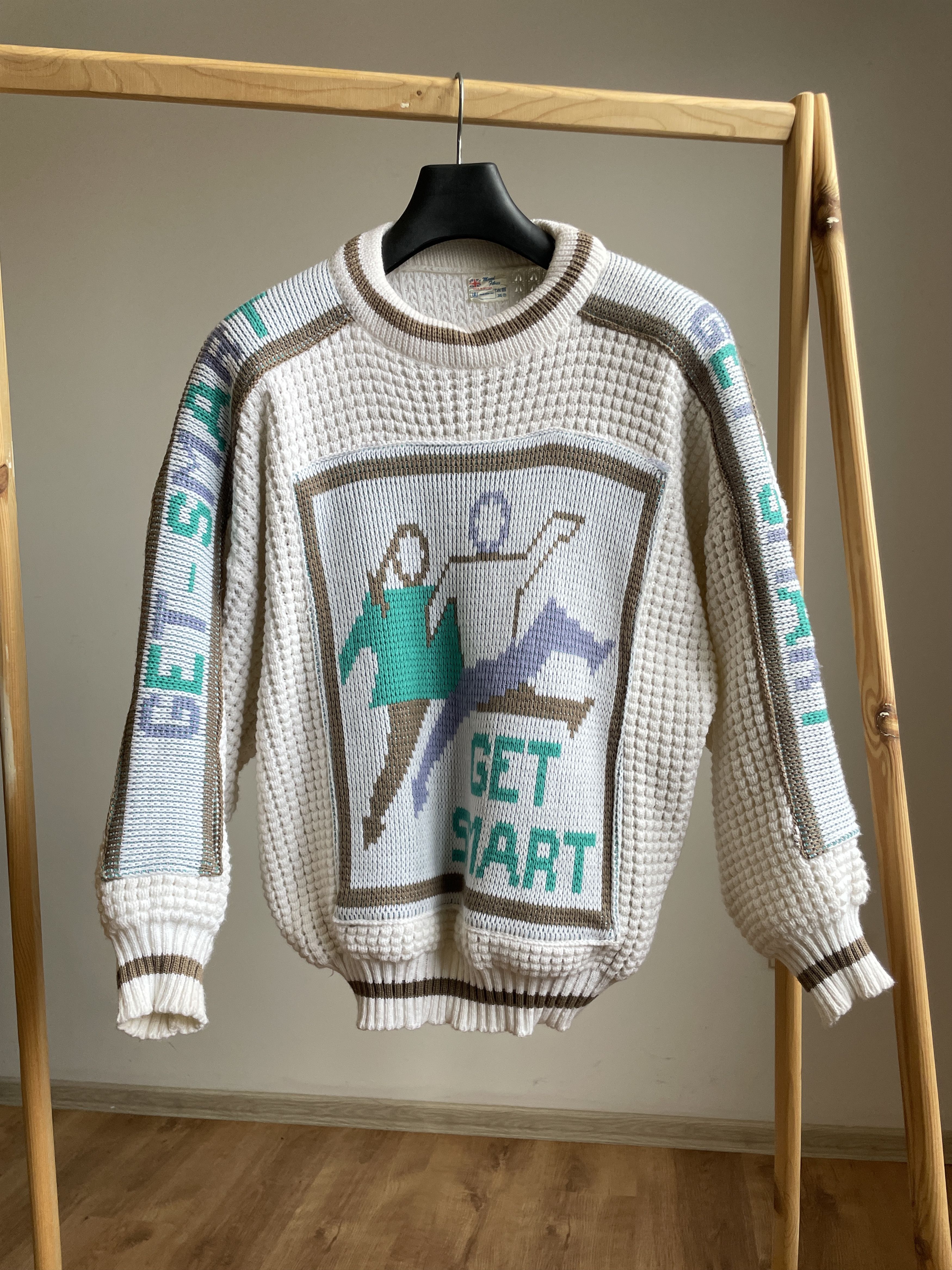 Vintage Vintage 80's Made in England Get Smart Chunky Sweater Size US L / EU 52-54 / 3 - 1 Thumbnail