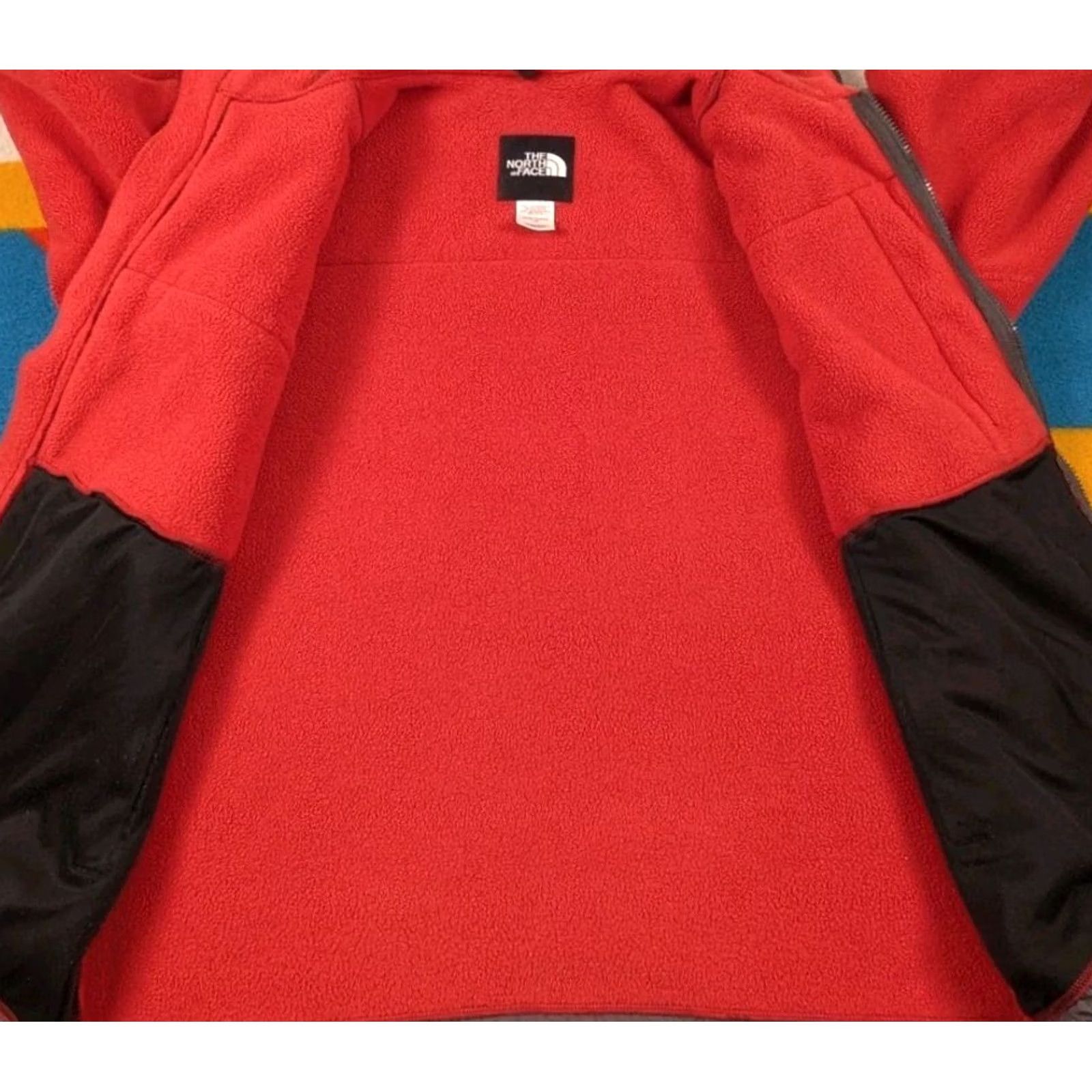 The North Face VINTAGE The North Face Denali Jacket Fleece Full Zip Red Gray L Mens 90s Outdoor Hiking Size US L / EU 52-54 / 3 - 3 Thumbnail