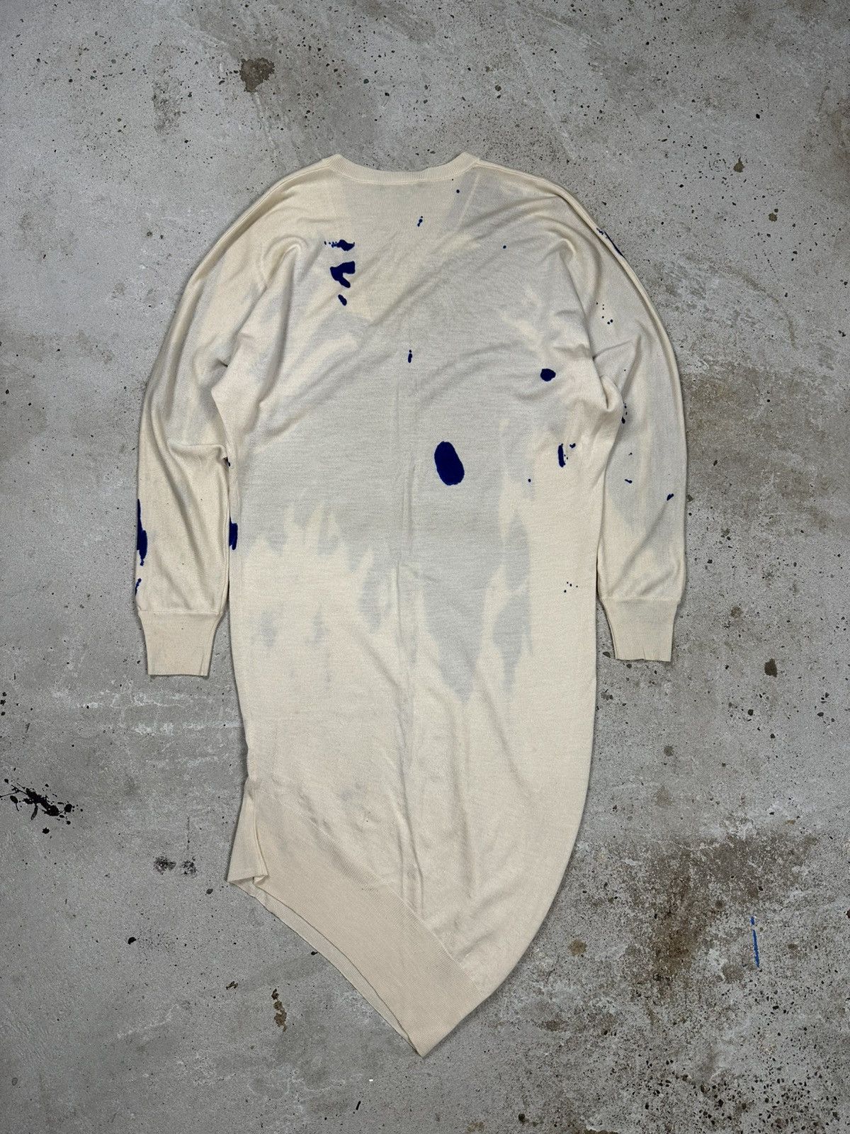 Alexander McQueen Alexander McQueen 2000s Abstract Print Cashmere Asymmetrical Size S / US 4 / IT 40 - 2 Thumbnail