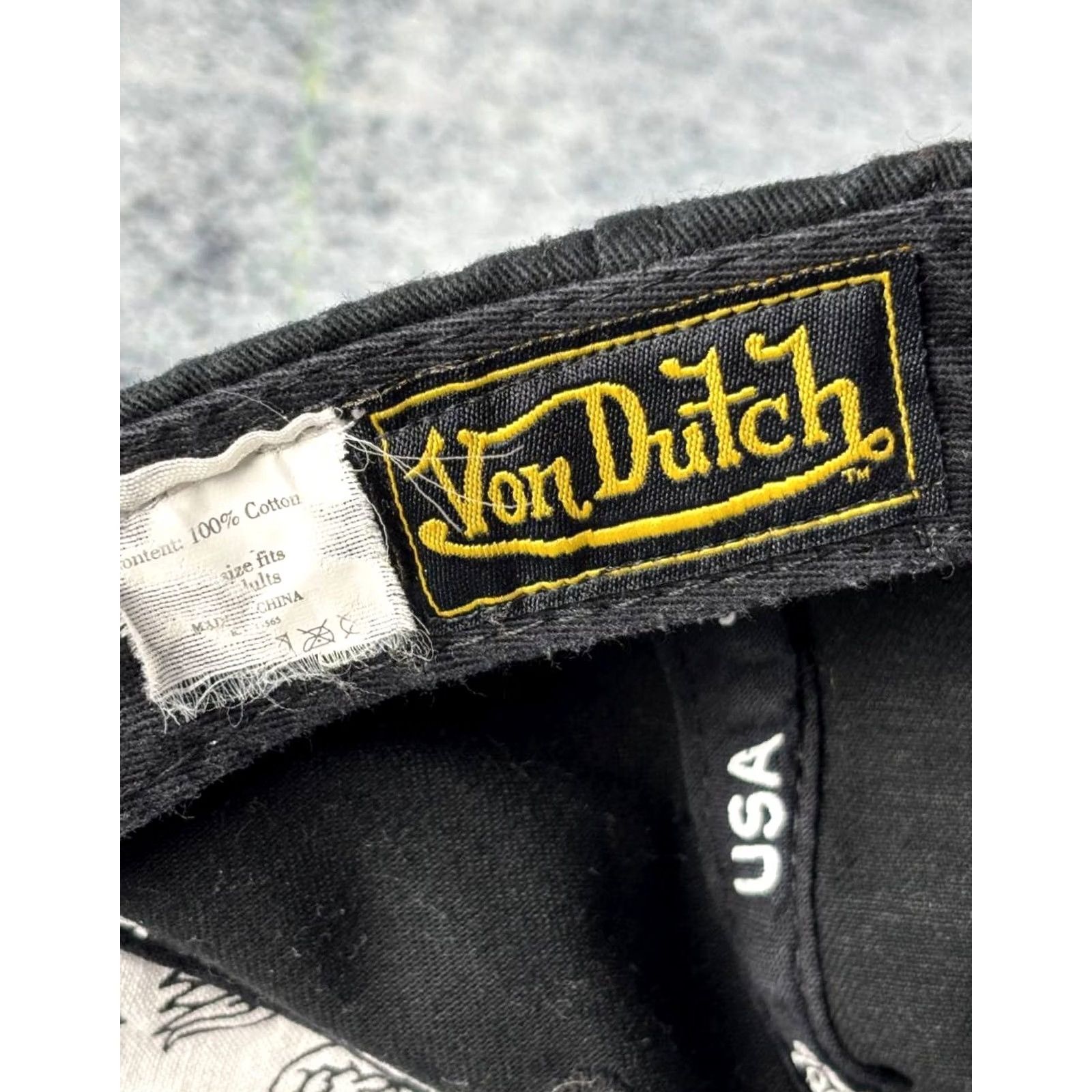 Von Dutch Von Dutch Hat One Size Black Cotton Knit Adjustable Trucker Hat 90s Mens Men’s Vintage No Size ONE SIZE - 7 Thumbnail