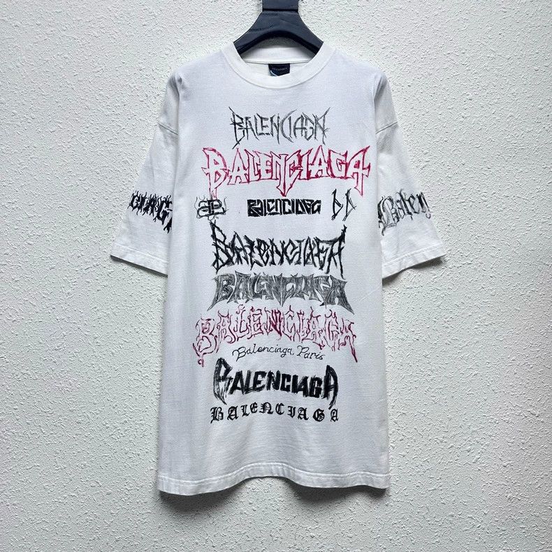 Balenciaga Balenciaga Graffiti printed short sleeves Size US M / EU 48-50 / 2 - 1 Thumbnail