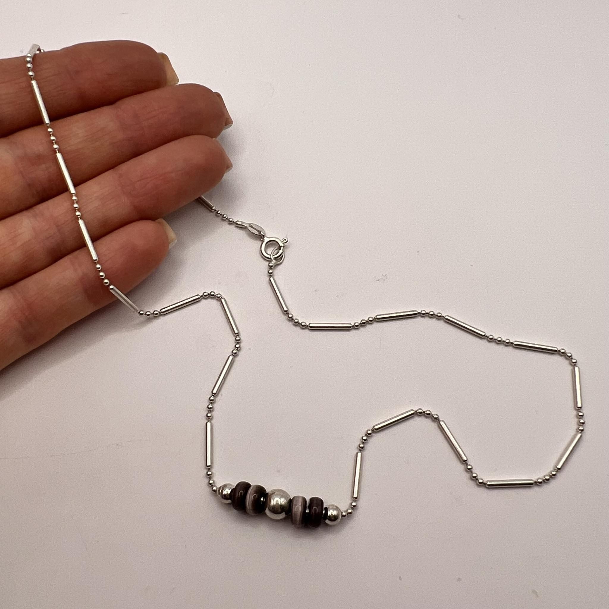 Jewelry Fine Vintage Sterling Silver 925 Chain Necklace Italy 5 gr Size ONE SIZE - 6 Thumbnail