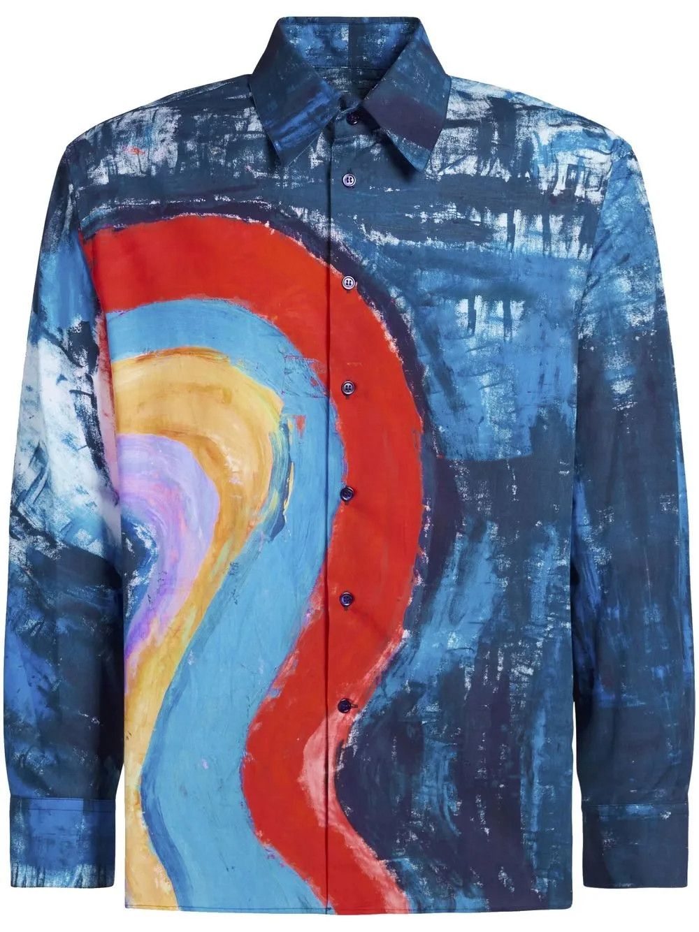Other Print Cotton Shirt in Blue for Men – Stylish & Comfortable Size US S / EU 44-46 / 1 - 1 Thumbnail