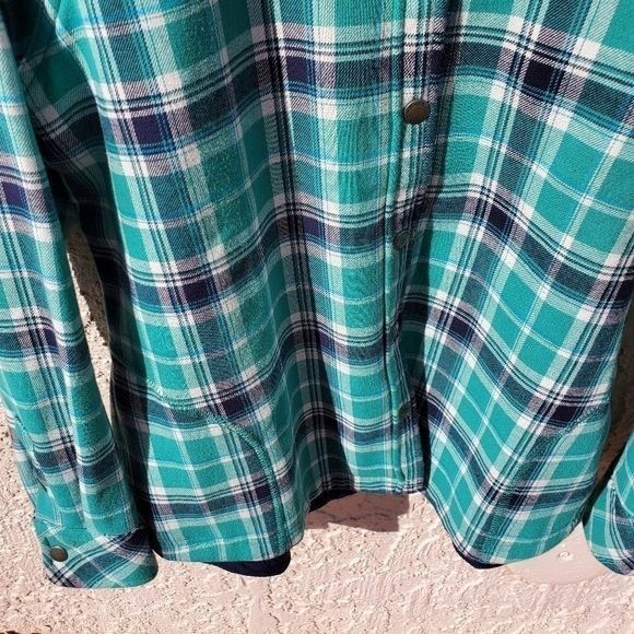 Orvis Orvis Green Plaid Flannel & Fleece Lined Snap LS Sz. L Shack Size L / US 10 / IT 46 - 3 Thumbnail