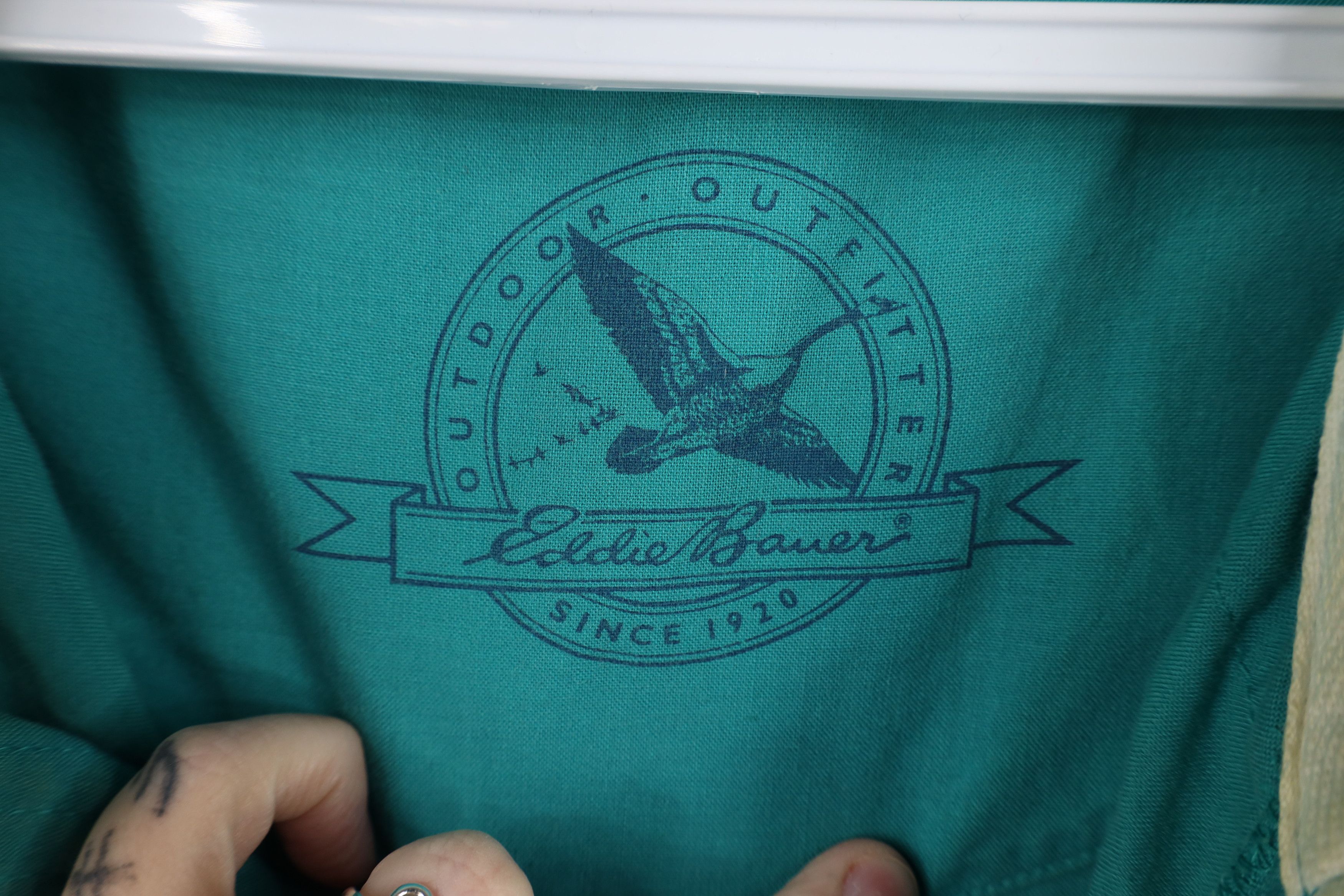 Eddie Bauer Vintage 90s Eddie Bauer Half Zip Pullover Jacket Teal Size US L / EU 52-54 / 3 - 6 Thumbnail