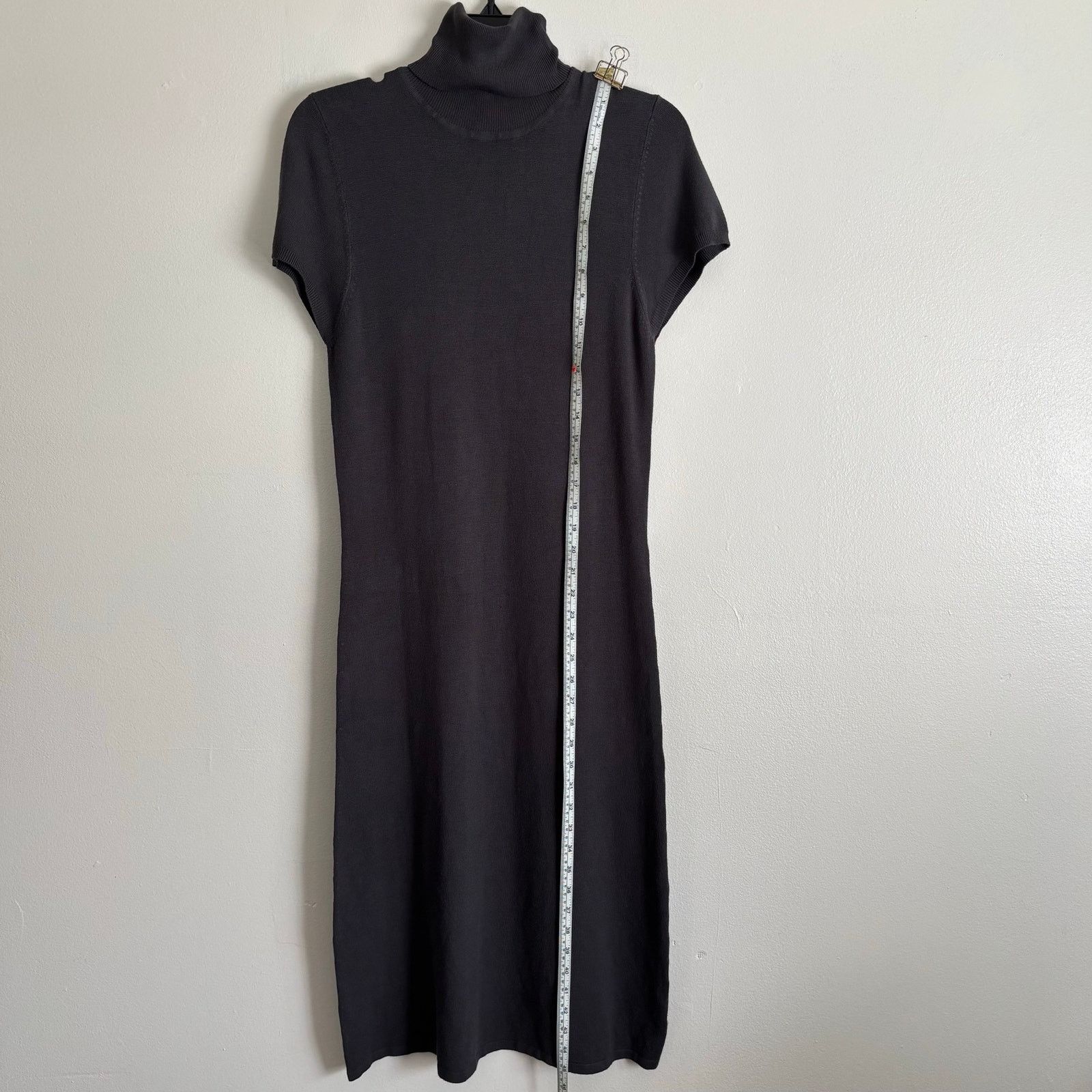 Zara Zara Gray Knit Turtleneck Sweater Dress Size L Size L / US 10 / IT 46 - 7 Thumbnail