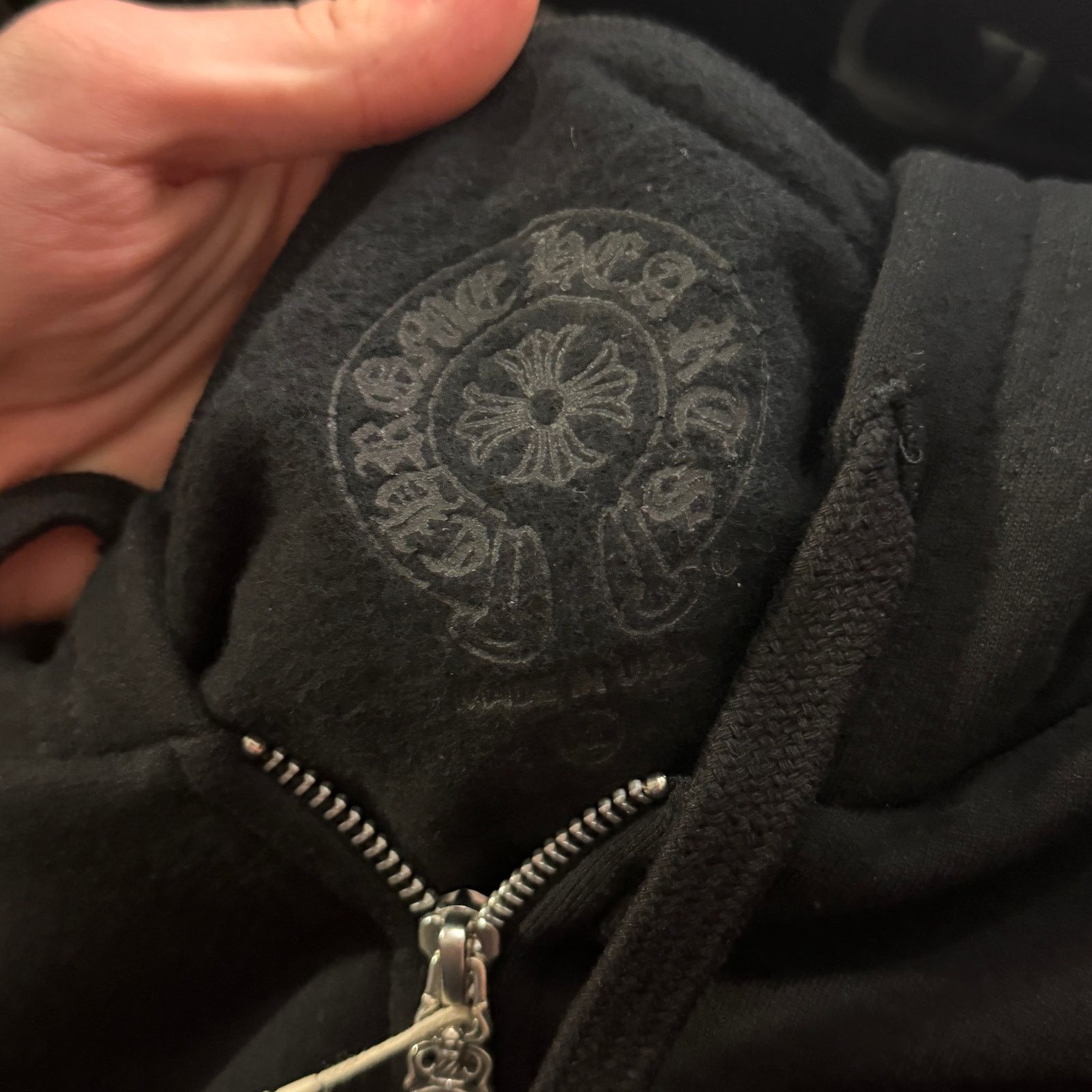Chrome Hearts Chrome Hearts Vertical Script Logo Zip-Up Hoodie Size US XL / EU 56 / 4 - 3 Thumbnail