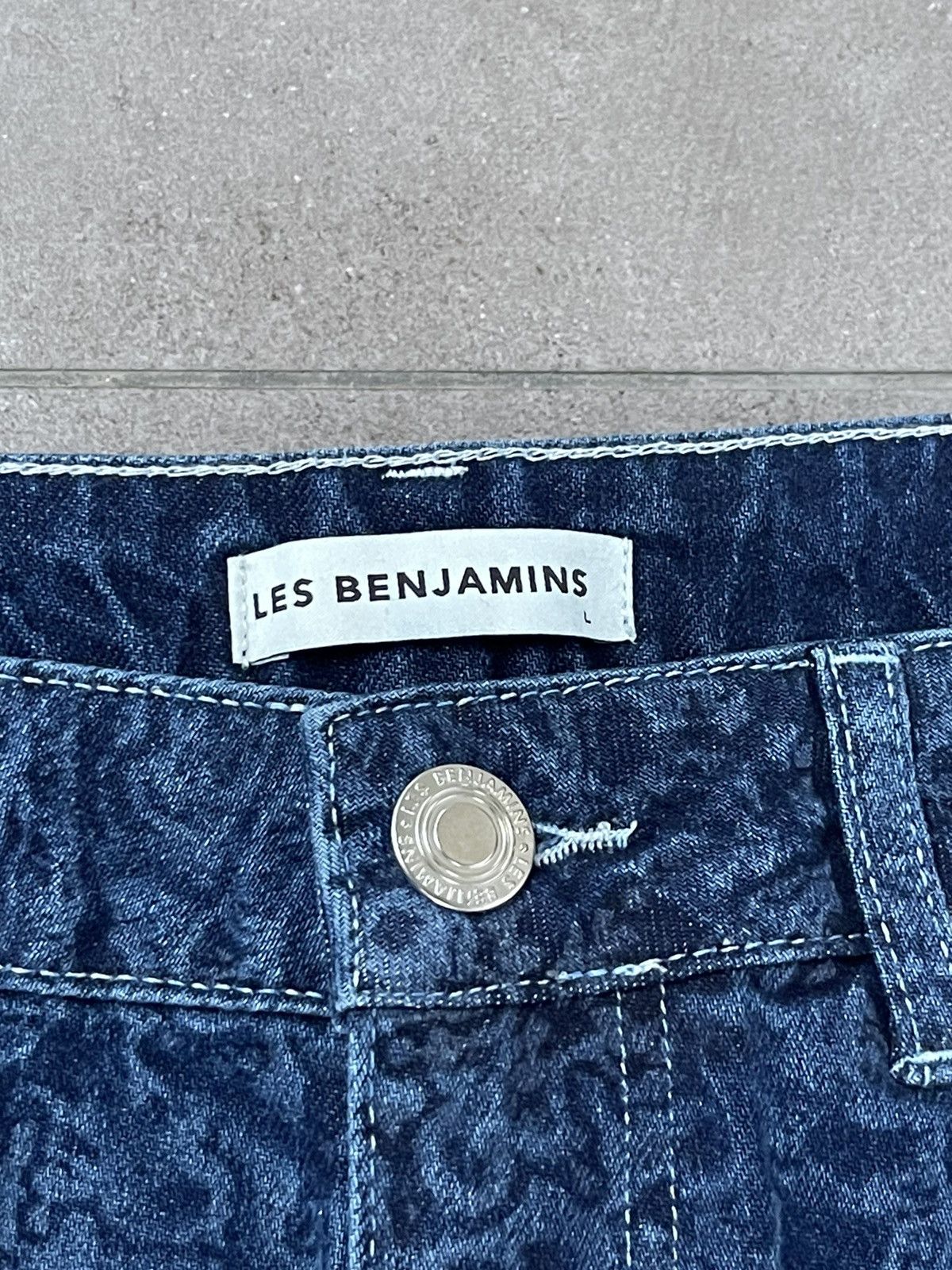 Les Benjamins !DS! SS23 Les Benjamins Horse Paisley Navy Denim Pants Size US 34 / EU 50 - 17 Thumbnail