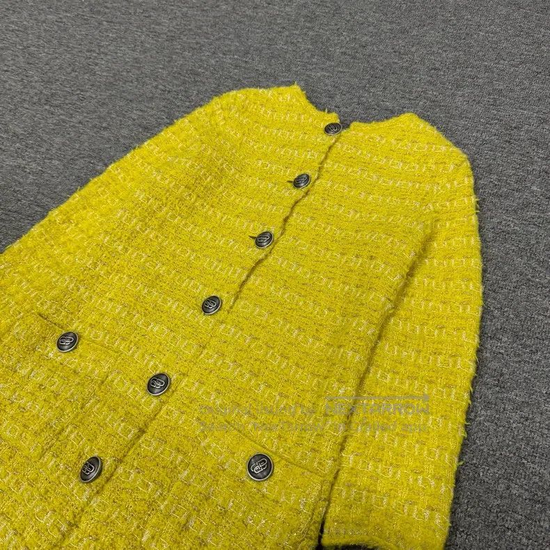 Balenciaga Balenciaga Single-Breasted Coarse Knit Tweed Long Sleeve D Size S / US 4 / IT 40 - 4 Thumbnail