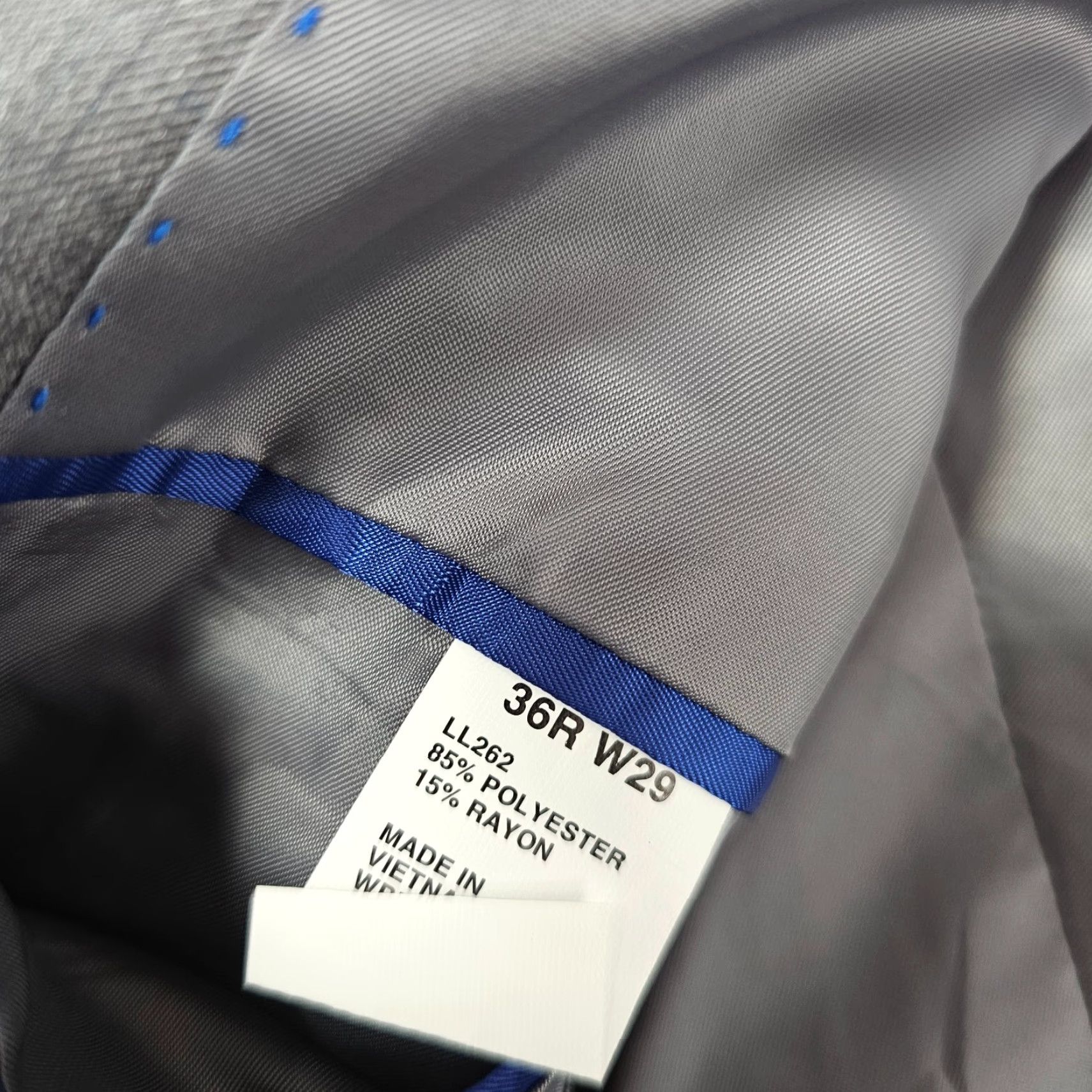 Kenneth Cole KENNETH COLE REACTION Blazer Mens 36R Suit Separate Med Gray 2 Button Jacket Style Notch Dress Coat All Seasons Regular Fit Size 36R - 6 Thumbnail